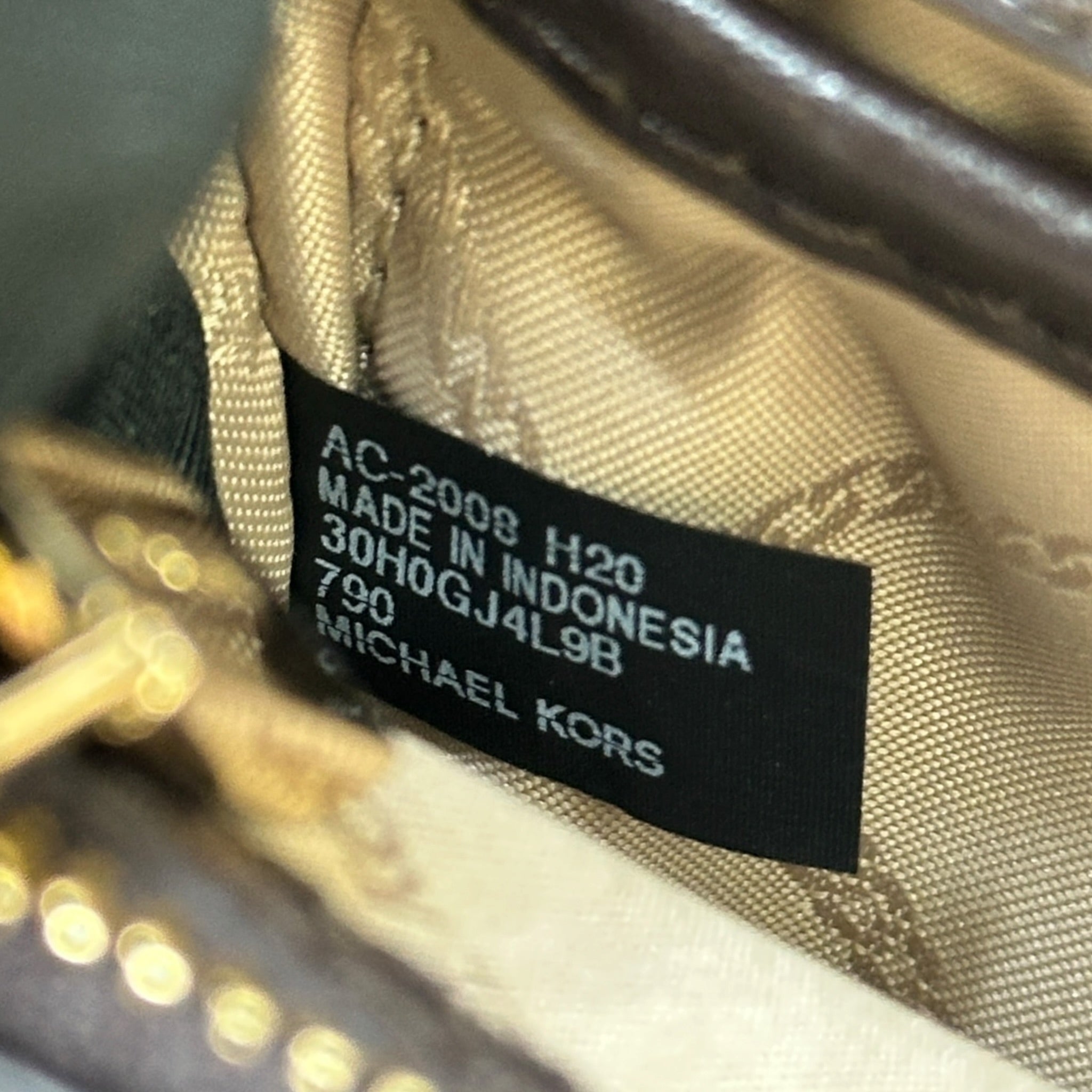 Michael Kors Jade Brand Print Sling Bag Brown Monogram Canvas