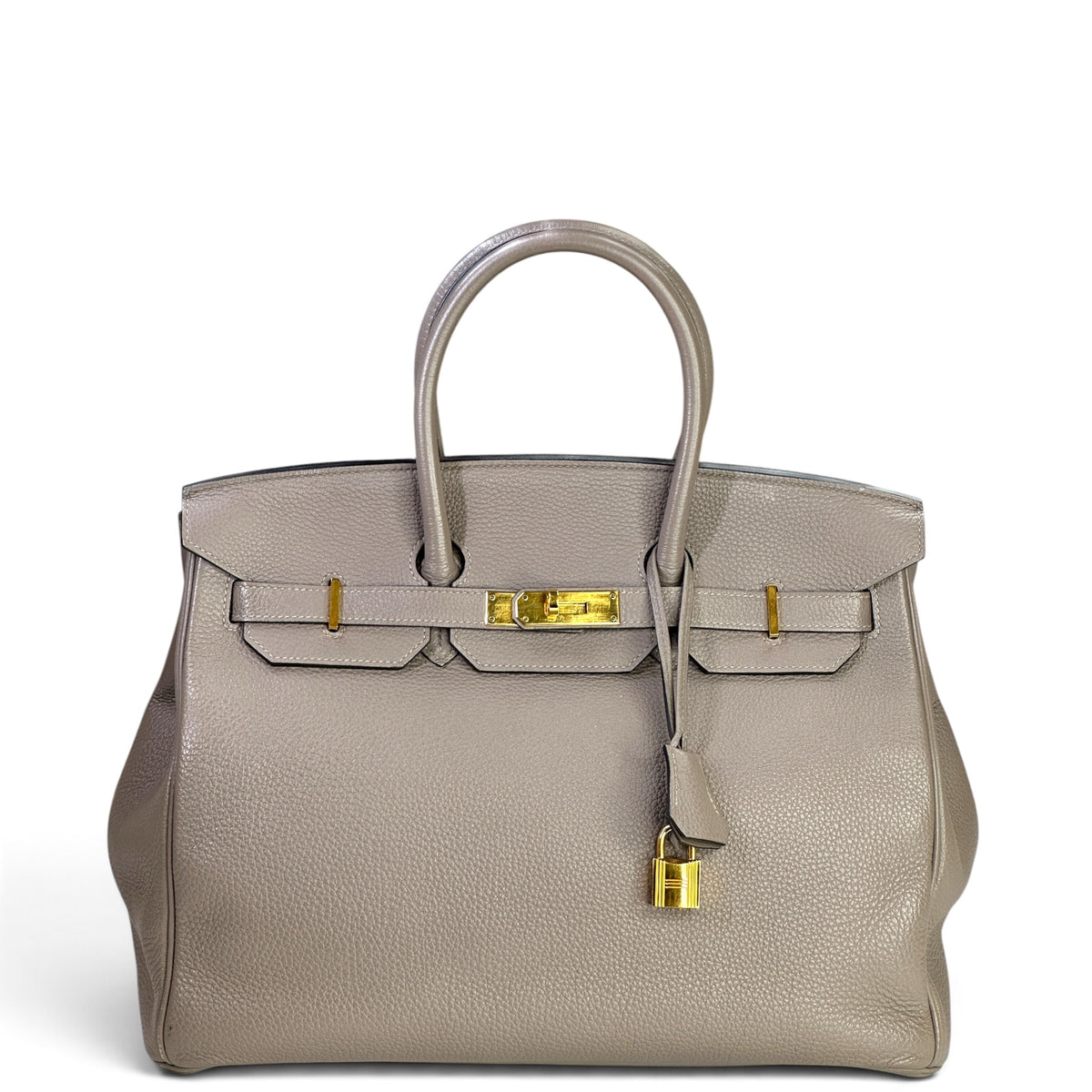 Hermes Birkin 35 Etoupe GHW Togo Leather Bag