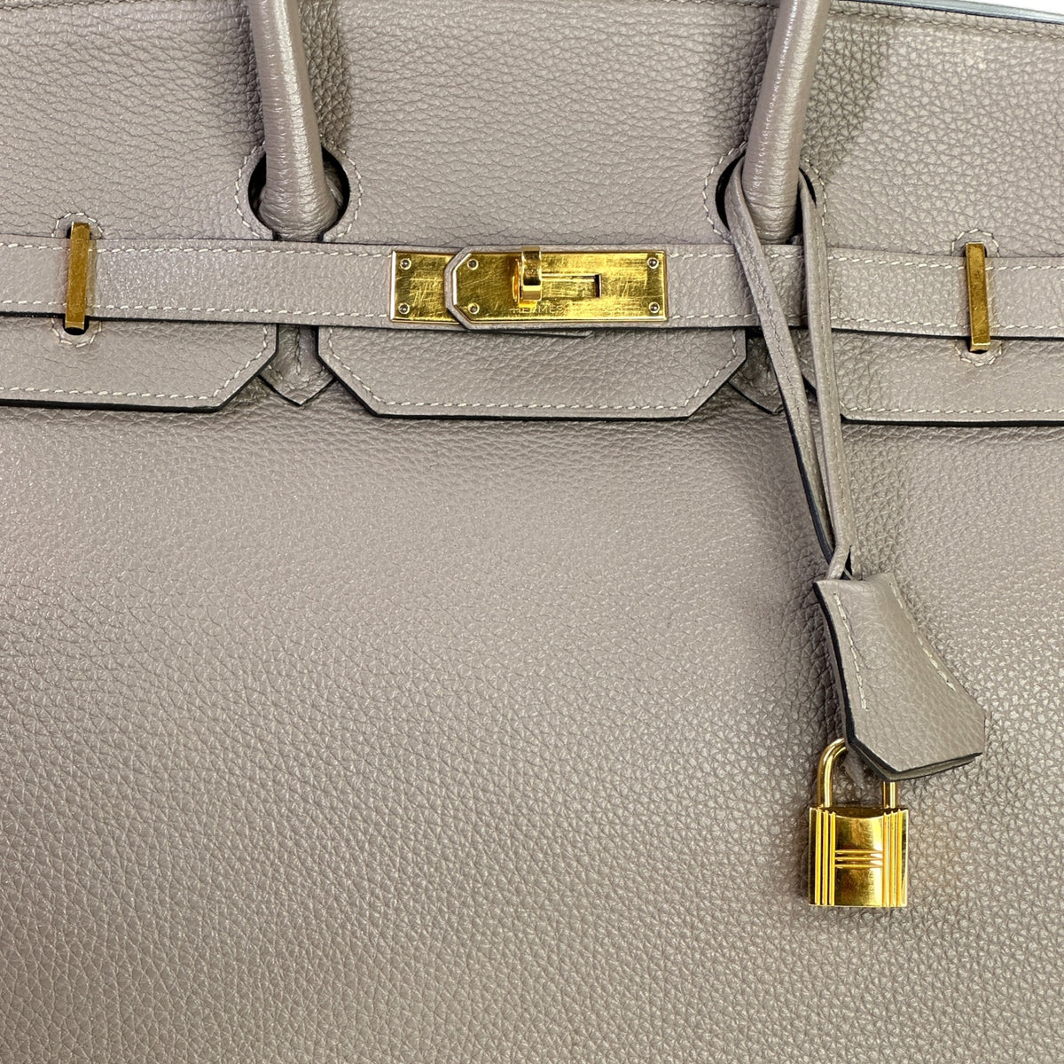 Hermes Birkin 35 Etoupe GHW Togo Leather Bag
