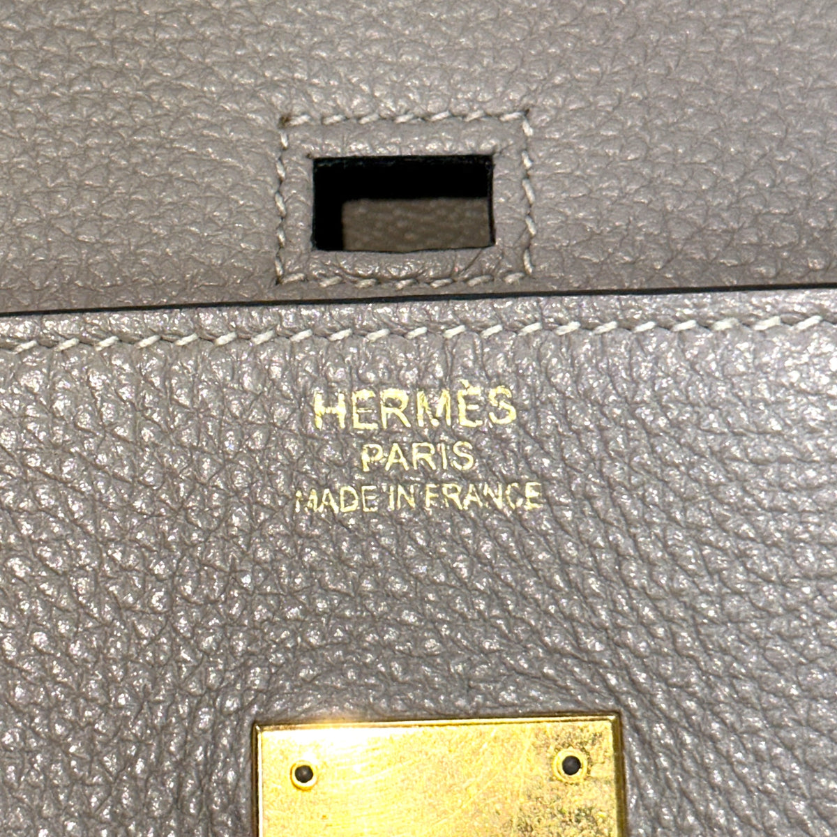 Hermes Birkin 35 Etoupe GHW Togo Leather Bag
