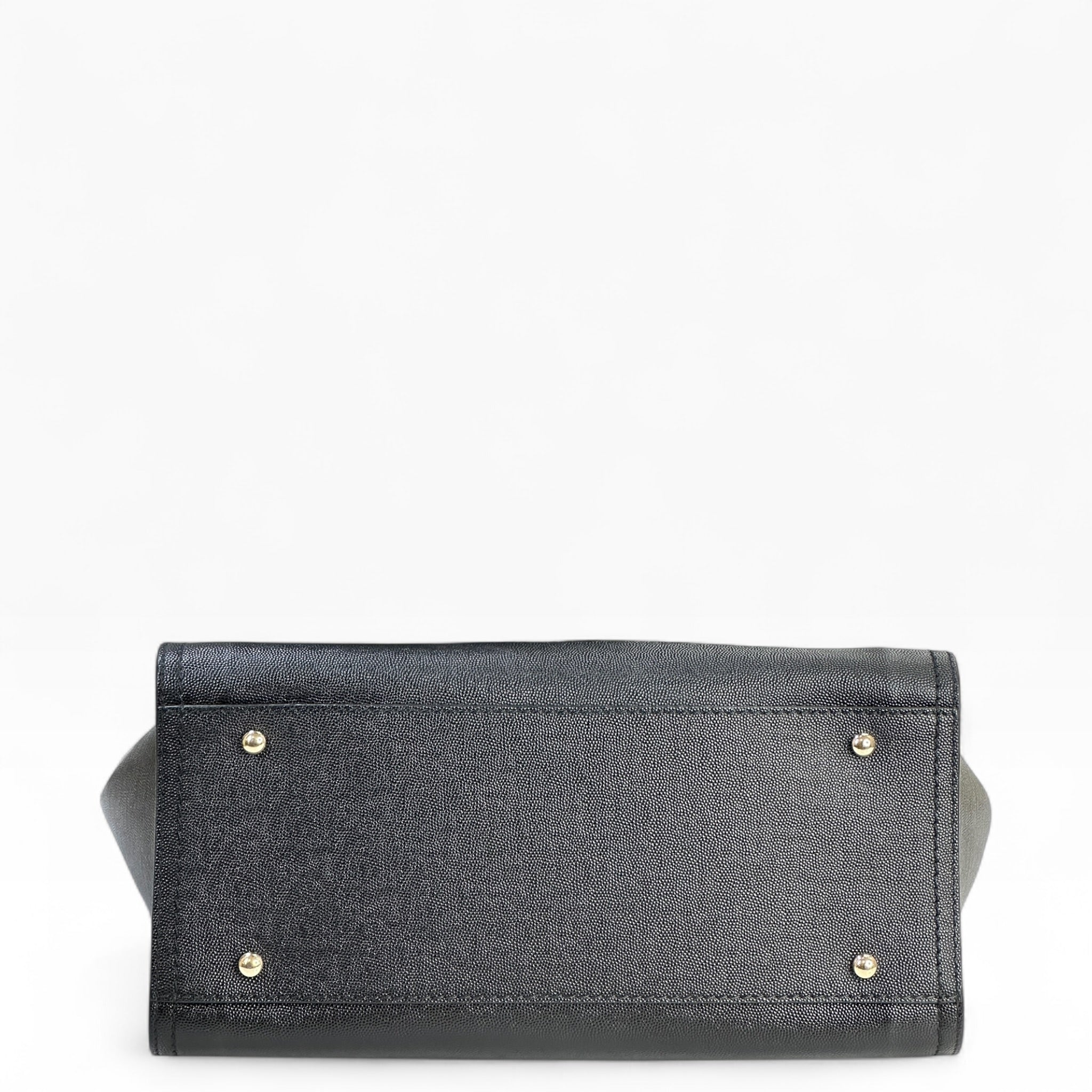 Chanel Studded Deauville Black Caviar Leather Medium Tote