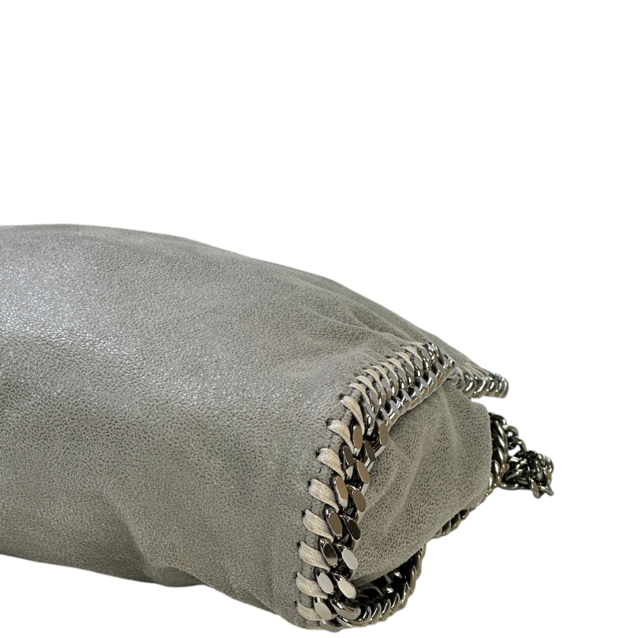 Stella McCartney Falabella Fold-Over Tote Small Light Grey