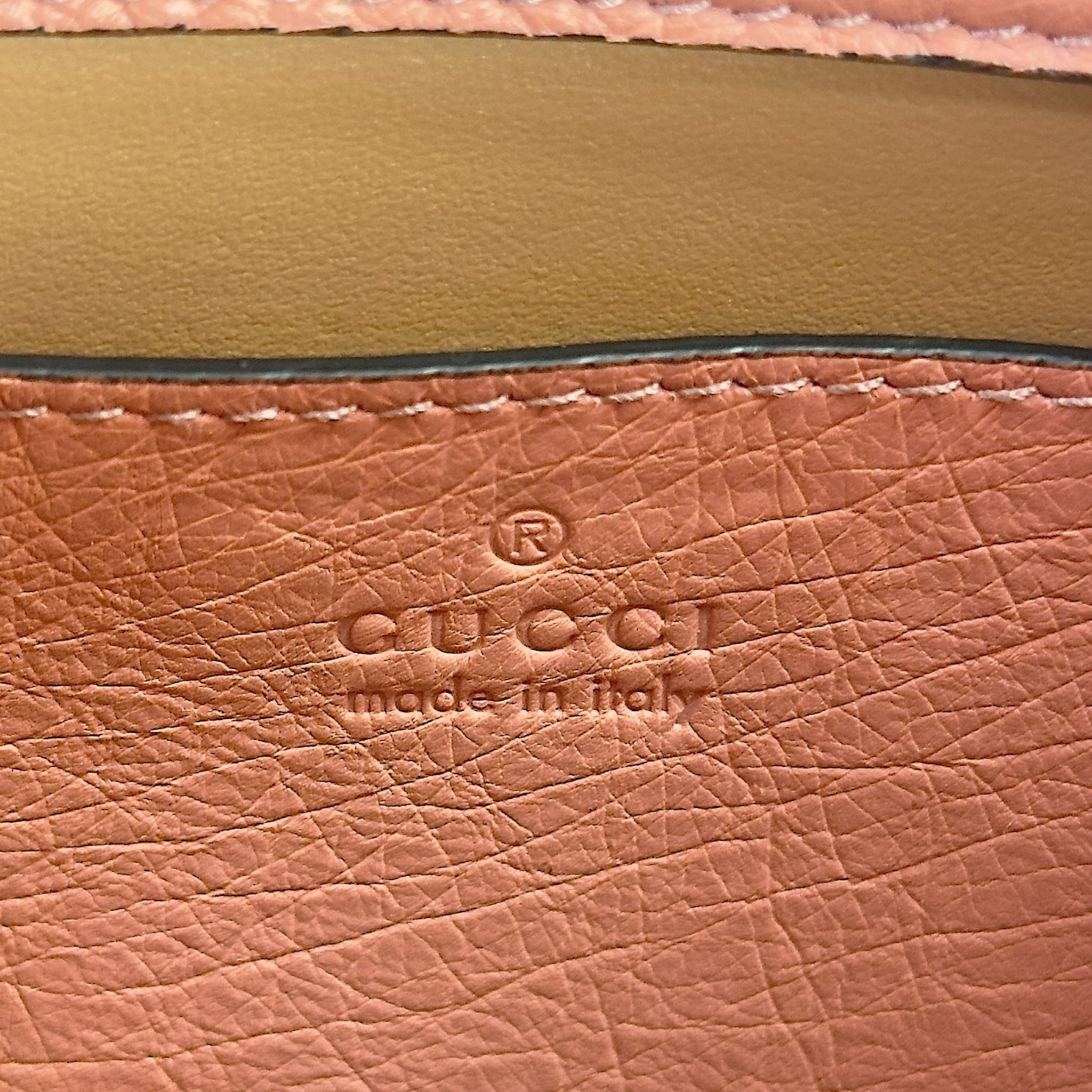 Gucci Diana Pink Ostrich Leather Small Tote Bag