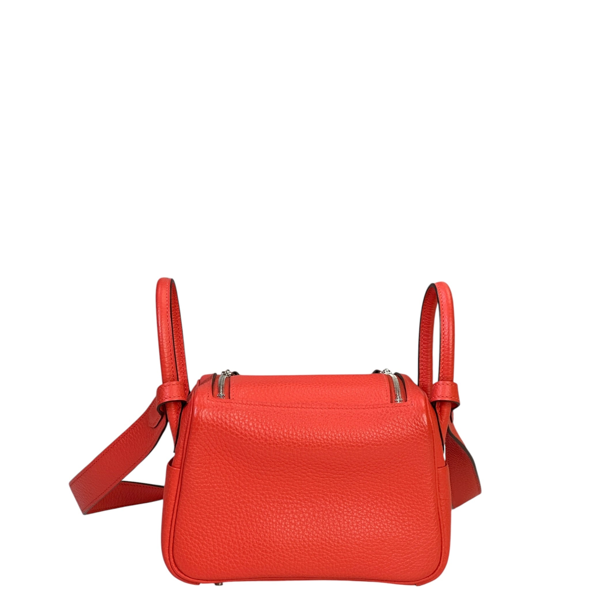 Hermès Lindy Mini Orange Field Taurillon Clemence PHW