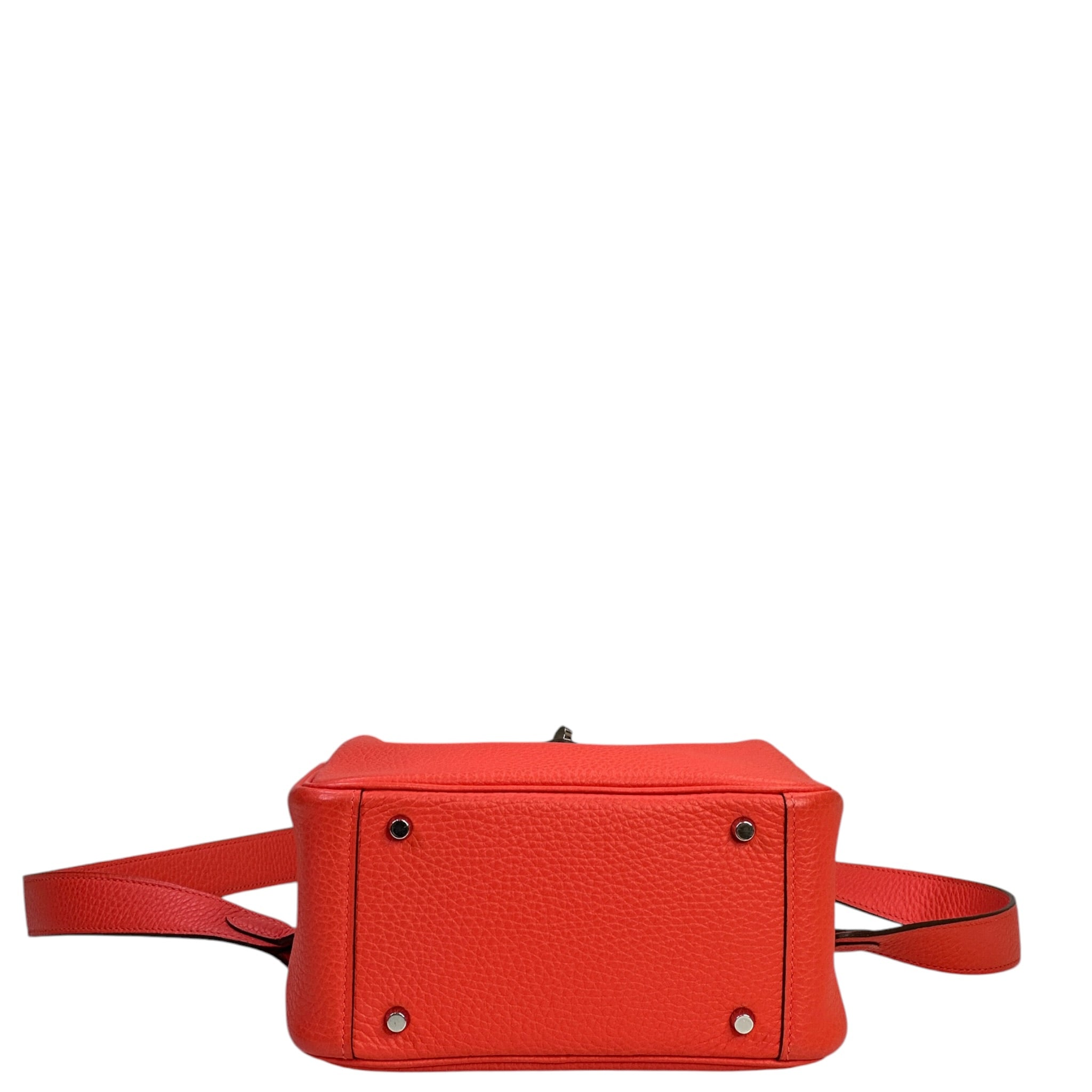 Hermès Lindy Mini Orange Field Taurillon Clemence PHW