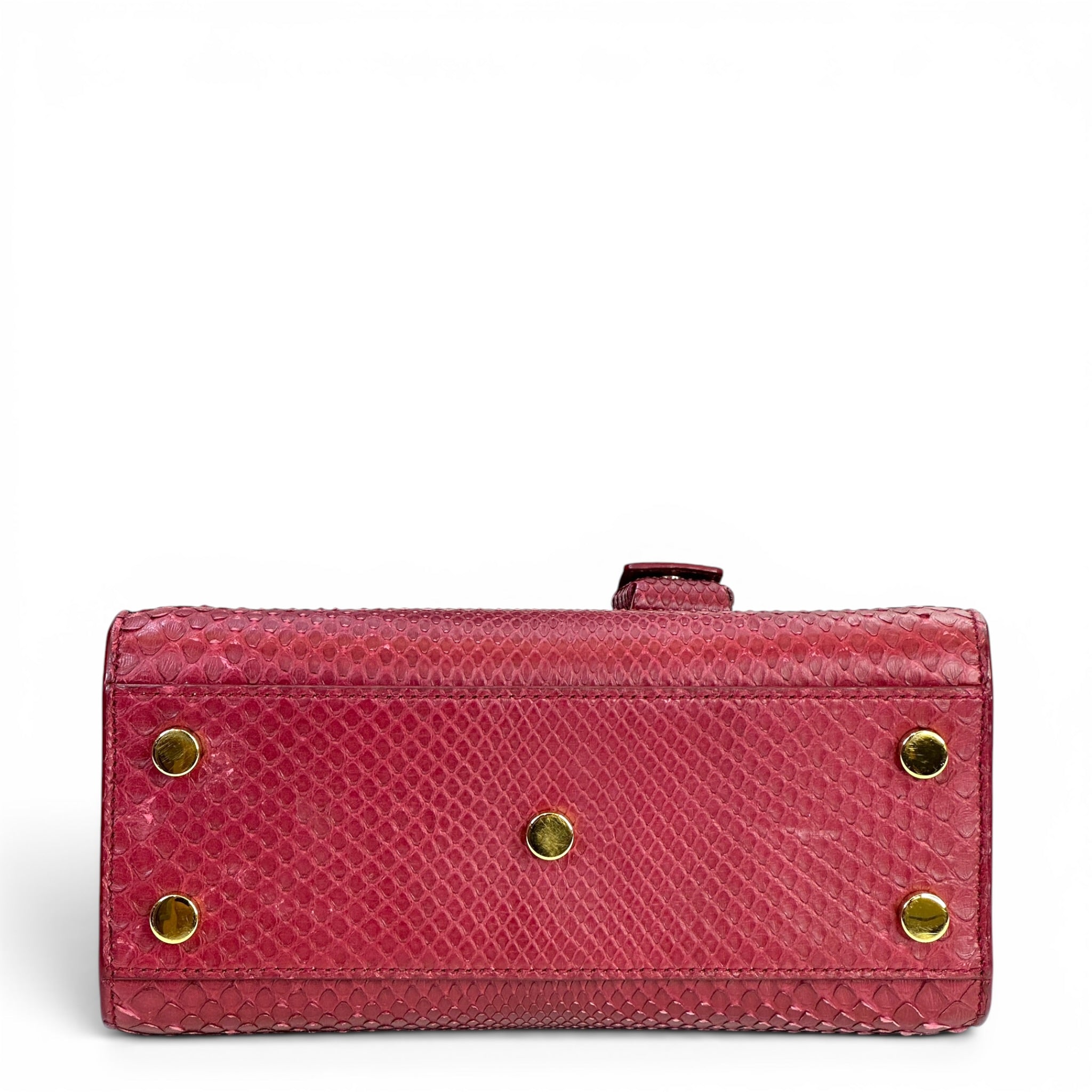 Yves Saint Laurent Sac De Jour Nano Burgundy Python Embossed Leather