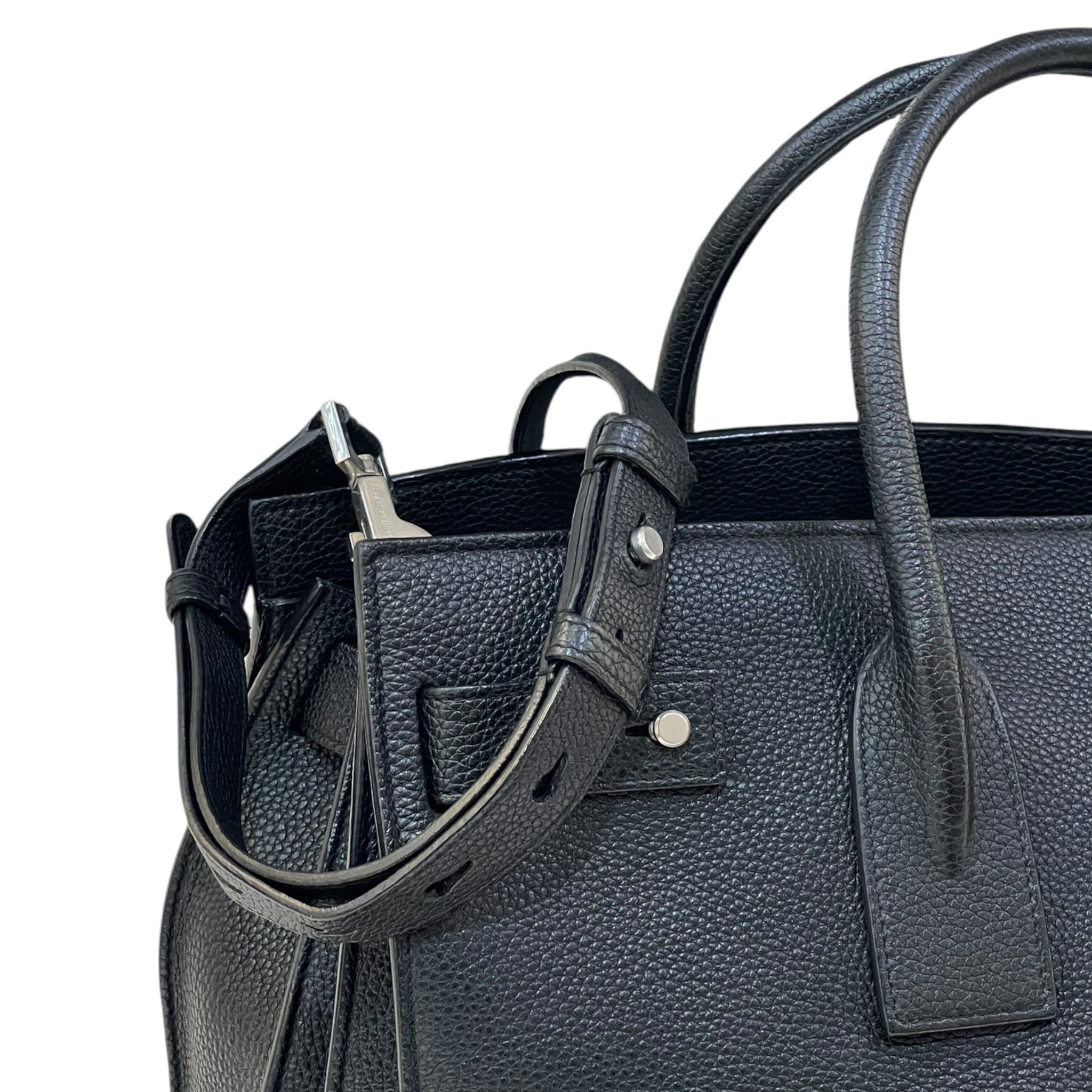 Saint Laurent Sac De Jour Large Black Grained Leather