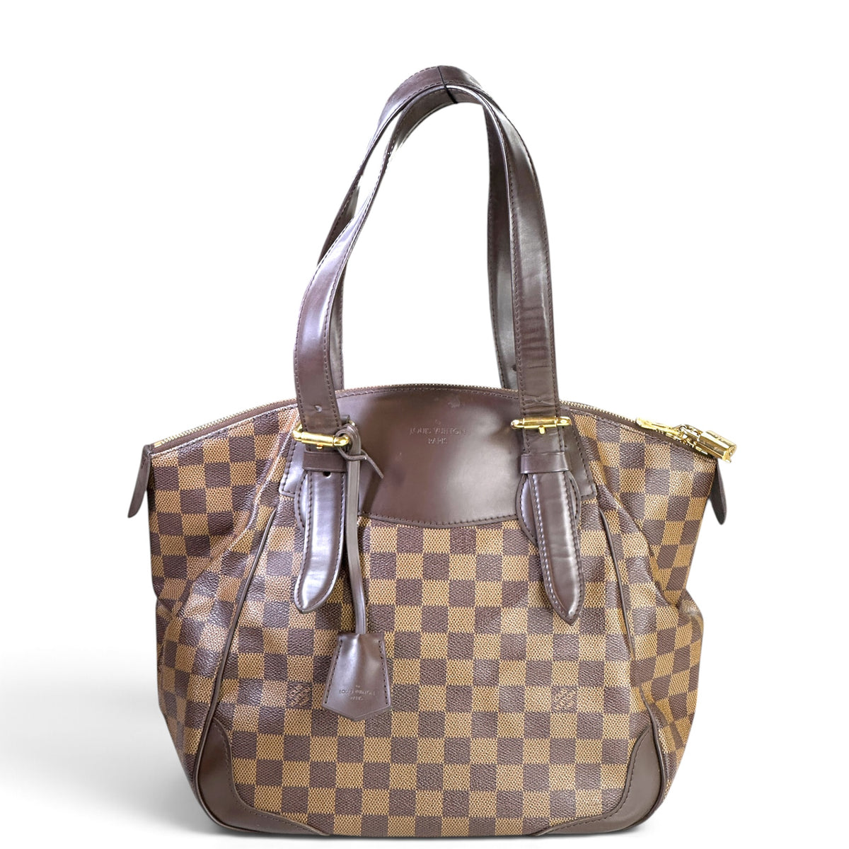 Louis Vuitton verona MM brown canvas leather shoulder bag 