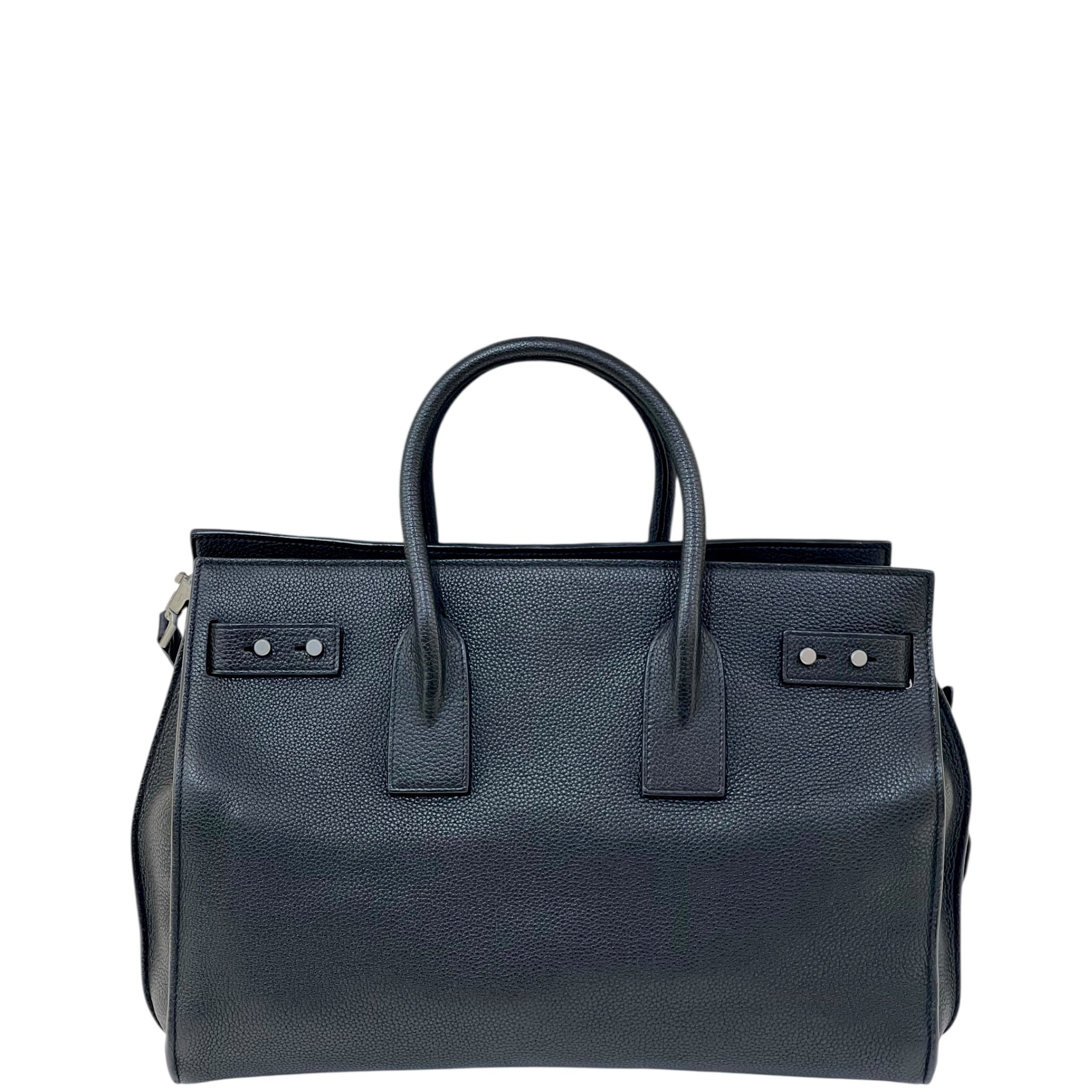 Saint Laurent Sac De Jour Large Black Grained Leather