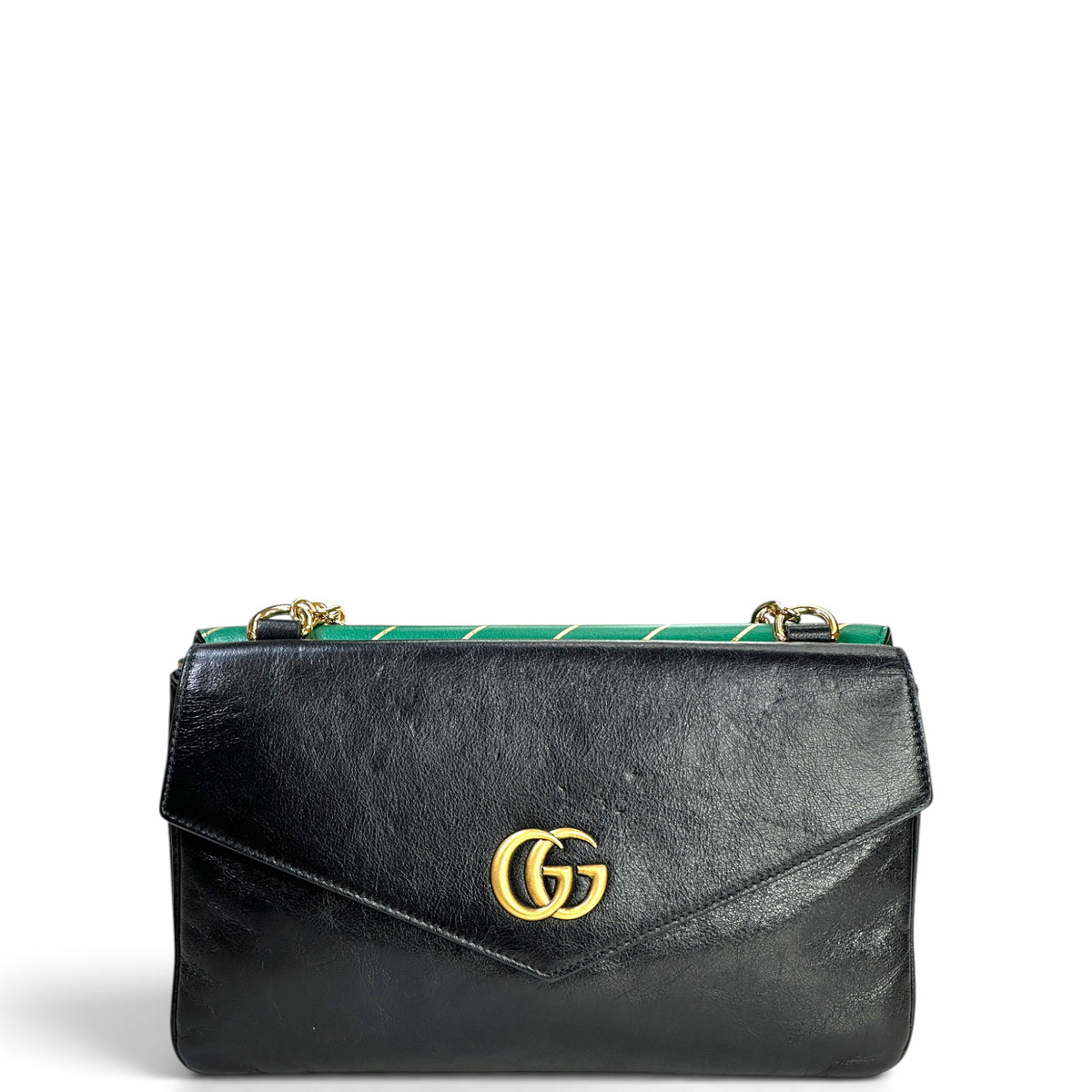 Gucci Medium Thiara Double Shoulder Bag black/green