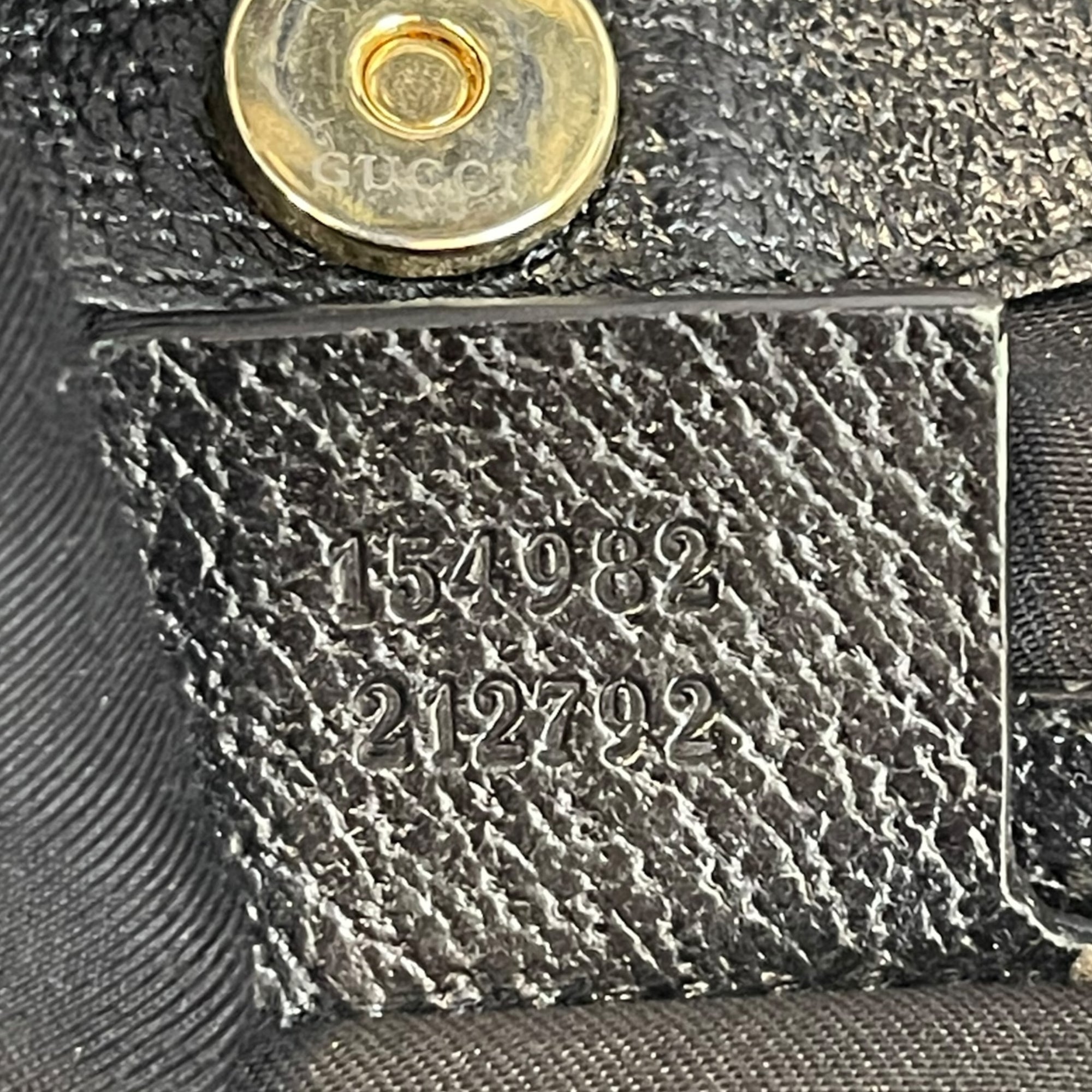 Gucci Charmy Shoulder Bag Black GG Canvas