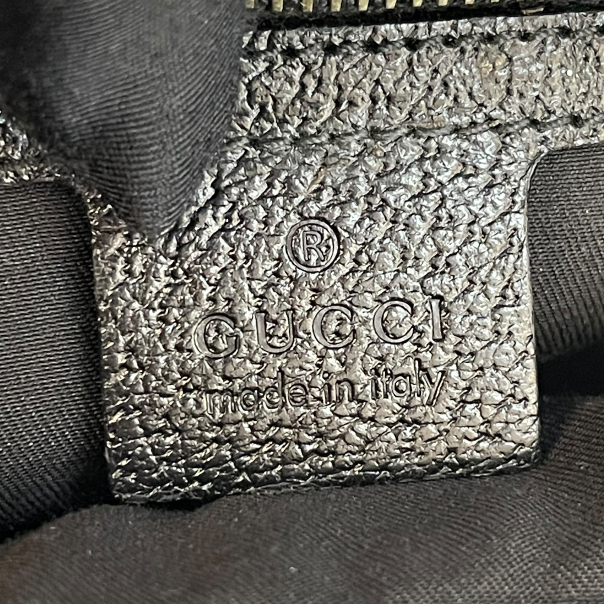 Gucci Charmy Shoulder Bag Black GG Canvas