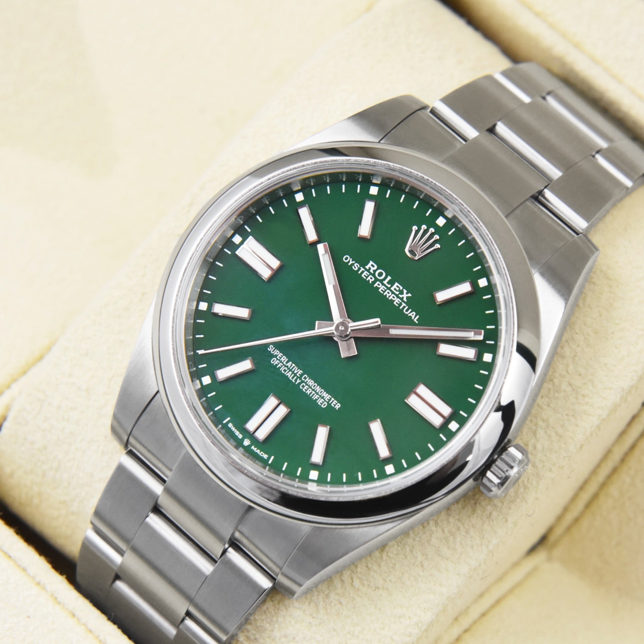 Rolex Oyester Perpetual 41 Green Dial Watch