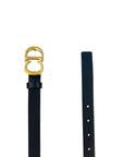 Dior Saddle CD Belt Black Calfskin 75cm