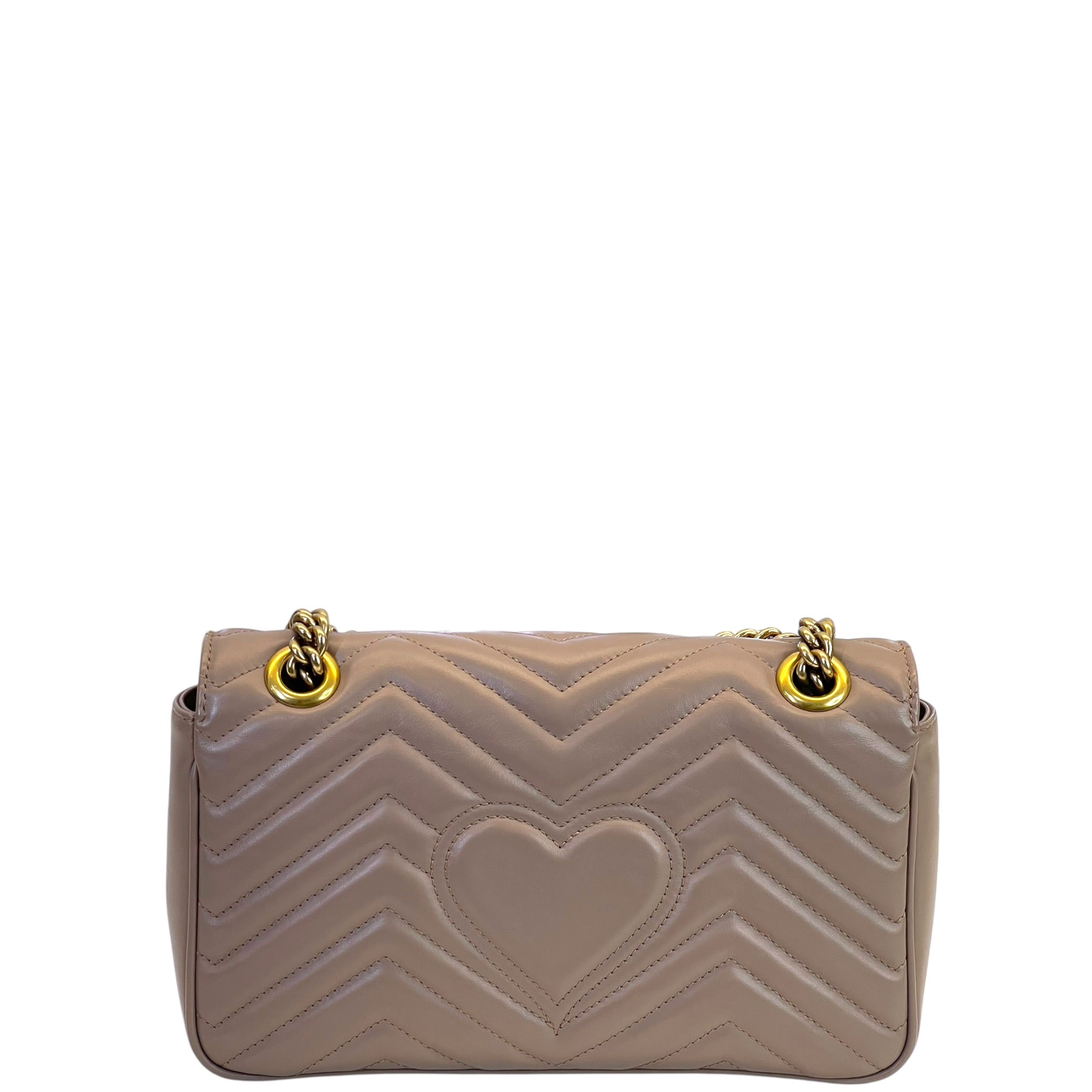 Gucci GG Marmont Shoulder Bag Beige Matelassé Leather
