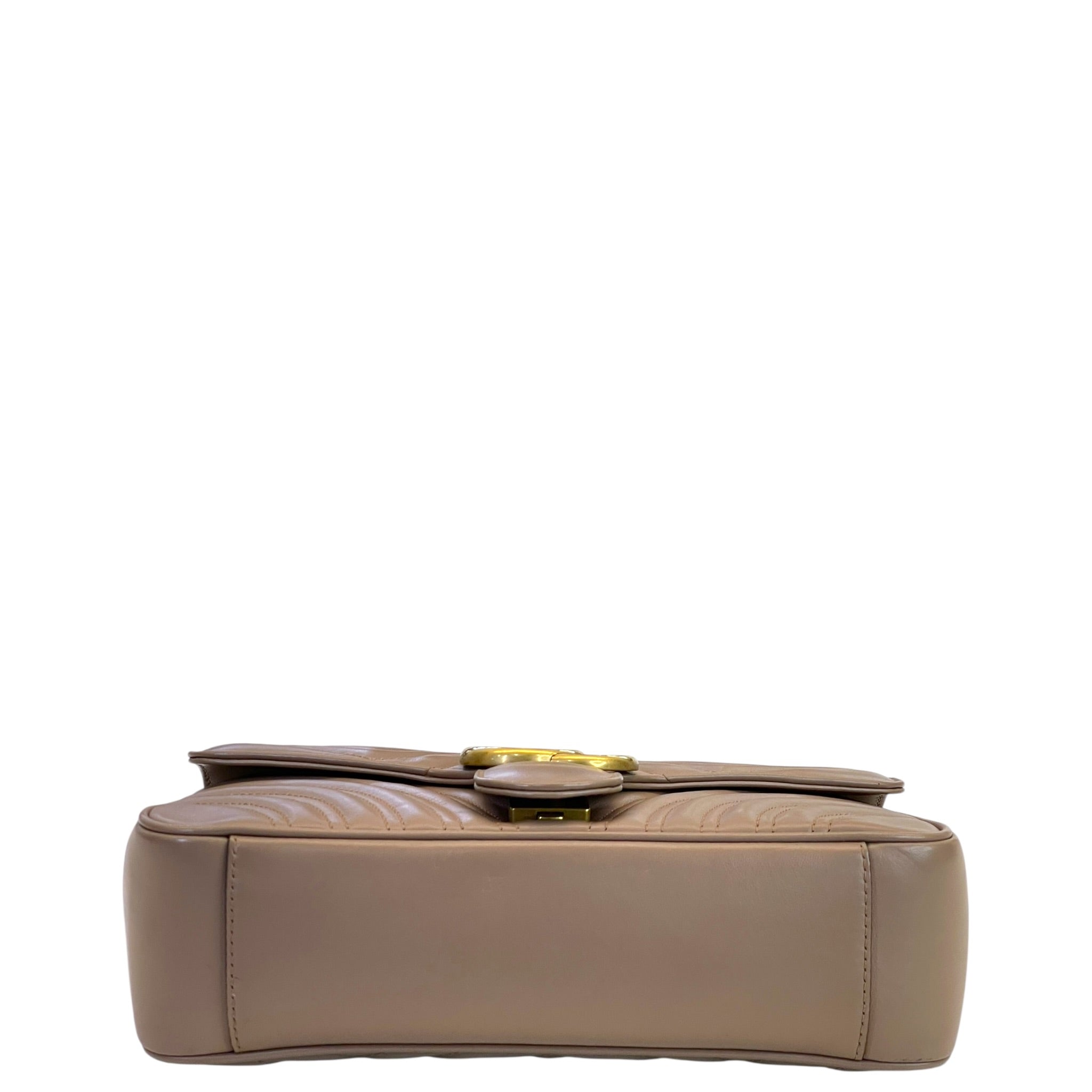 Gucci GG Marmont Shoulder Bag Beige Matelassé Leather