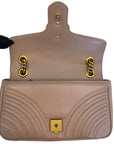Gucci GG Marmont Shoulder Bag Beige Matelassé Leather