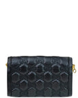 Gucci GG Matelassé Small Shoulder Bag Black Guccissima Leather