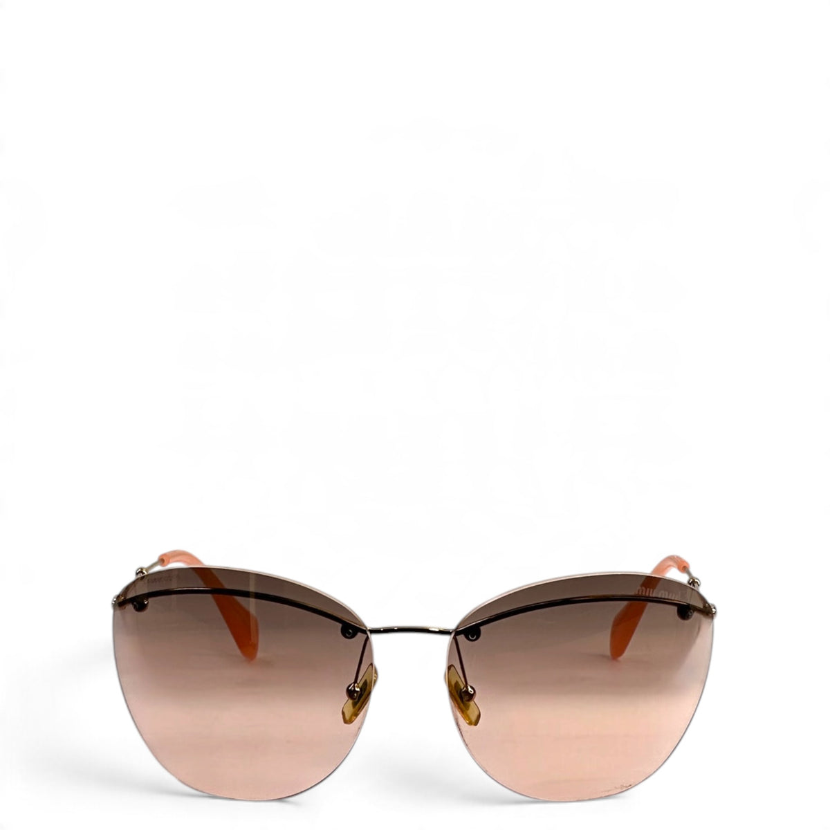 Miu Miu rimless pink gradient sunglasses