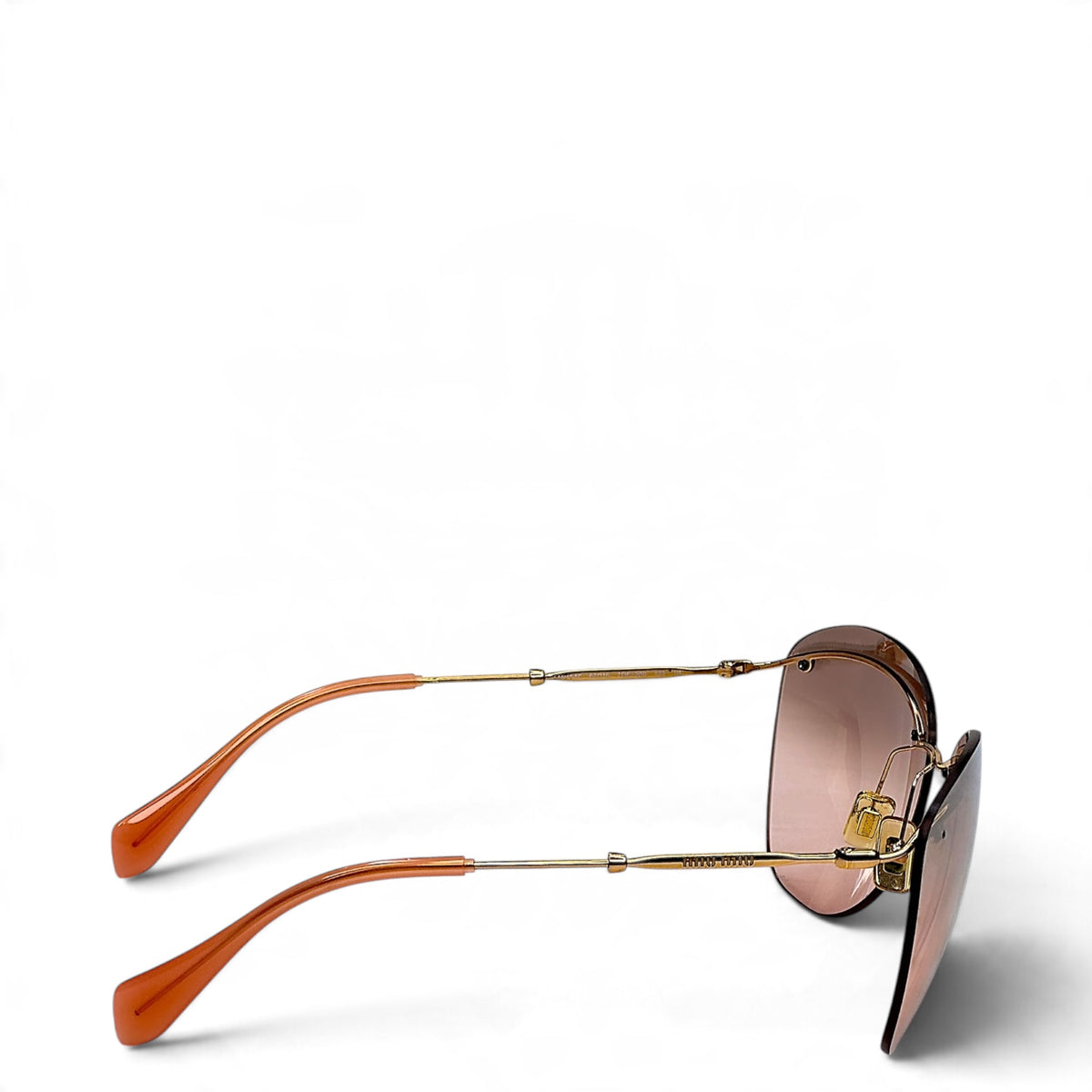 Miu Miu rimless pink gradient sunglasses