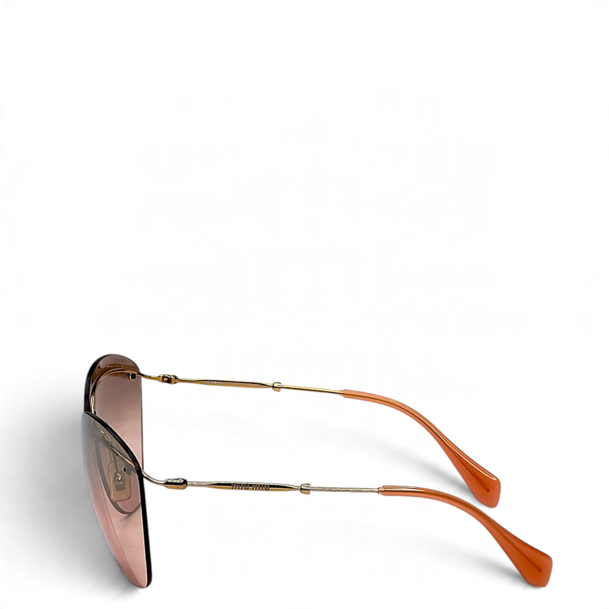Miu Miu rimless pink gradient sunglasses