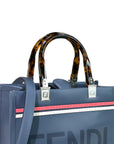 Fendi Roma Sunshine Tote Blue Leather