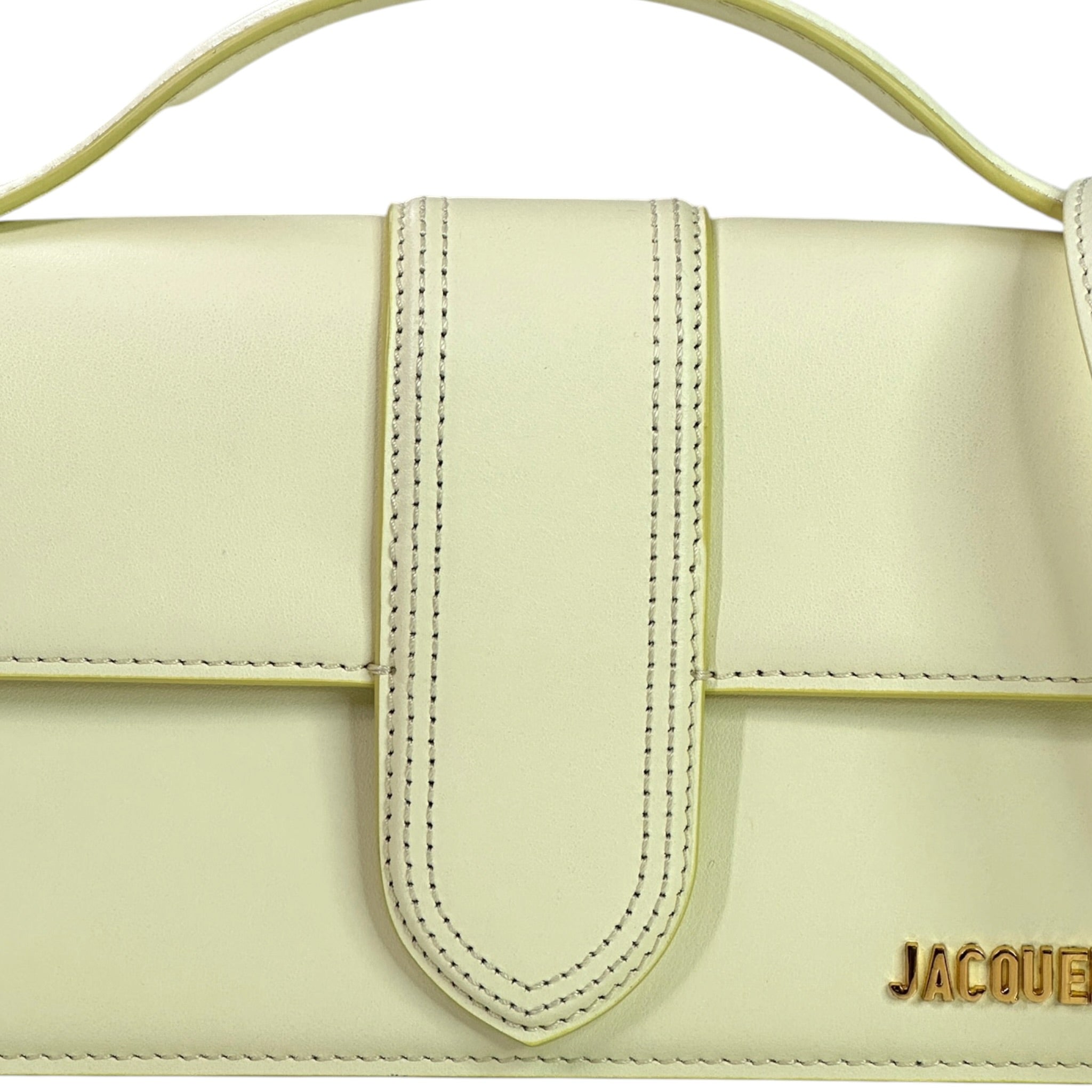 Jacquemus The Large Bambino Bag Light Yellow Leather