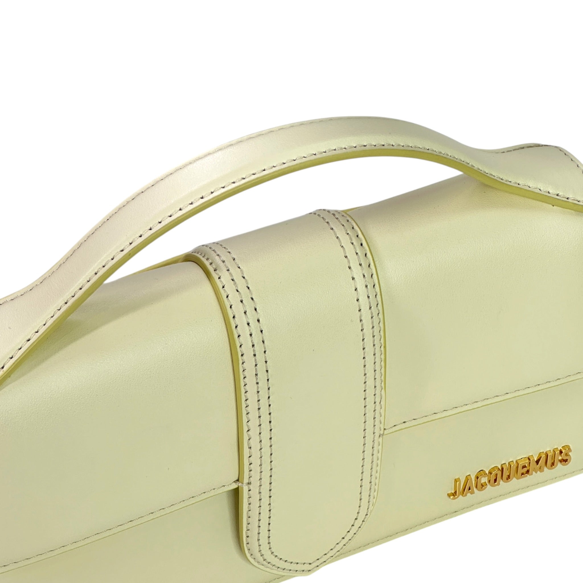 Jacquemus The Large Bambino Bag Light Yellow Leather