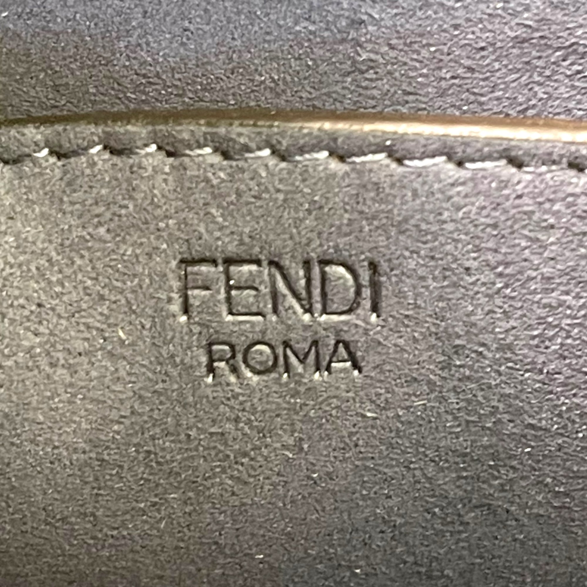 Fendi Roma Sunshine Tote Blue Leather