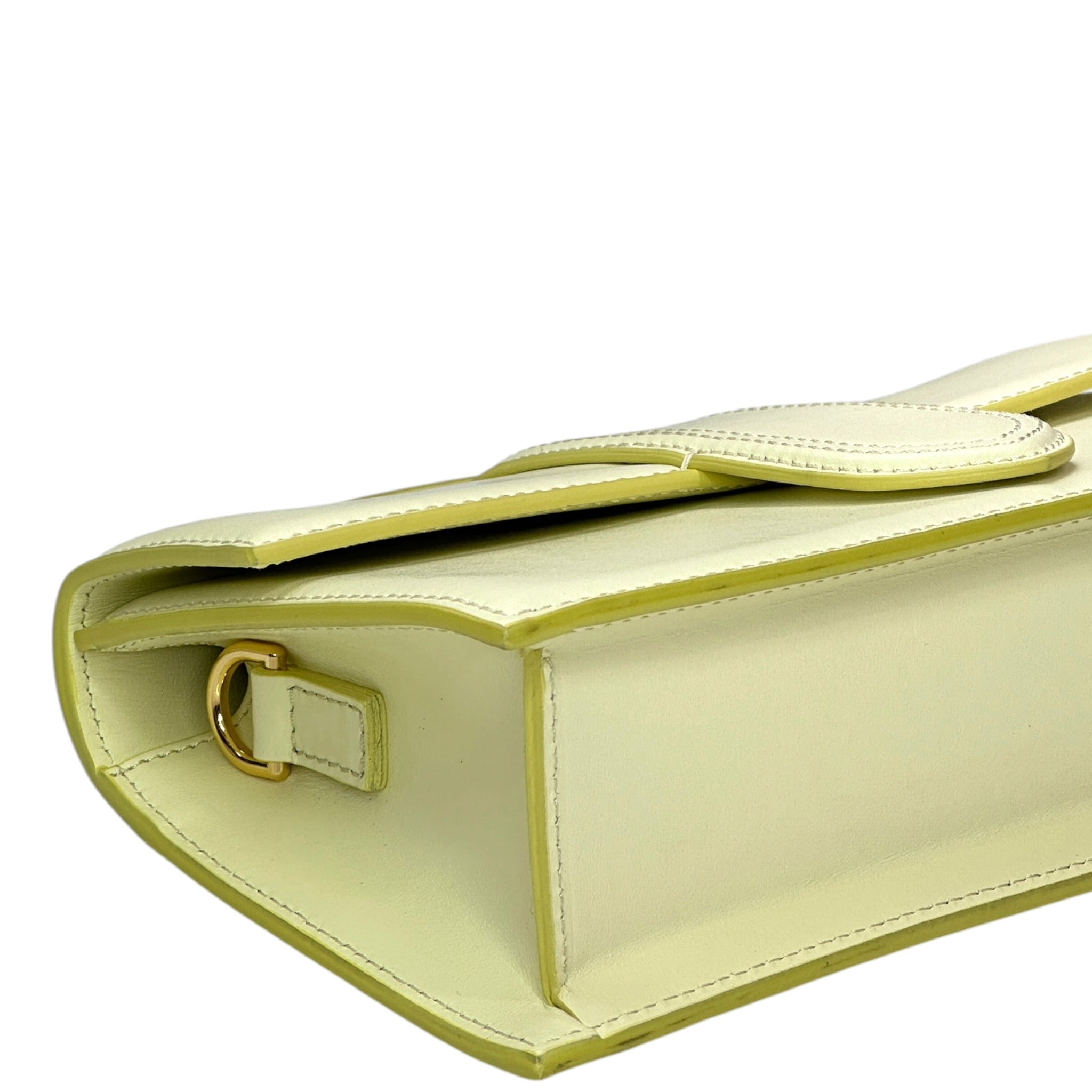 Jacquemus The Large Bambino Bag Light Yellow Leather