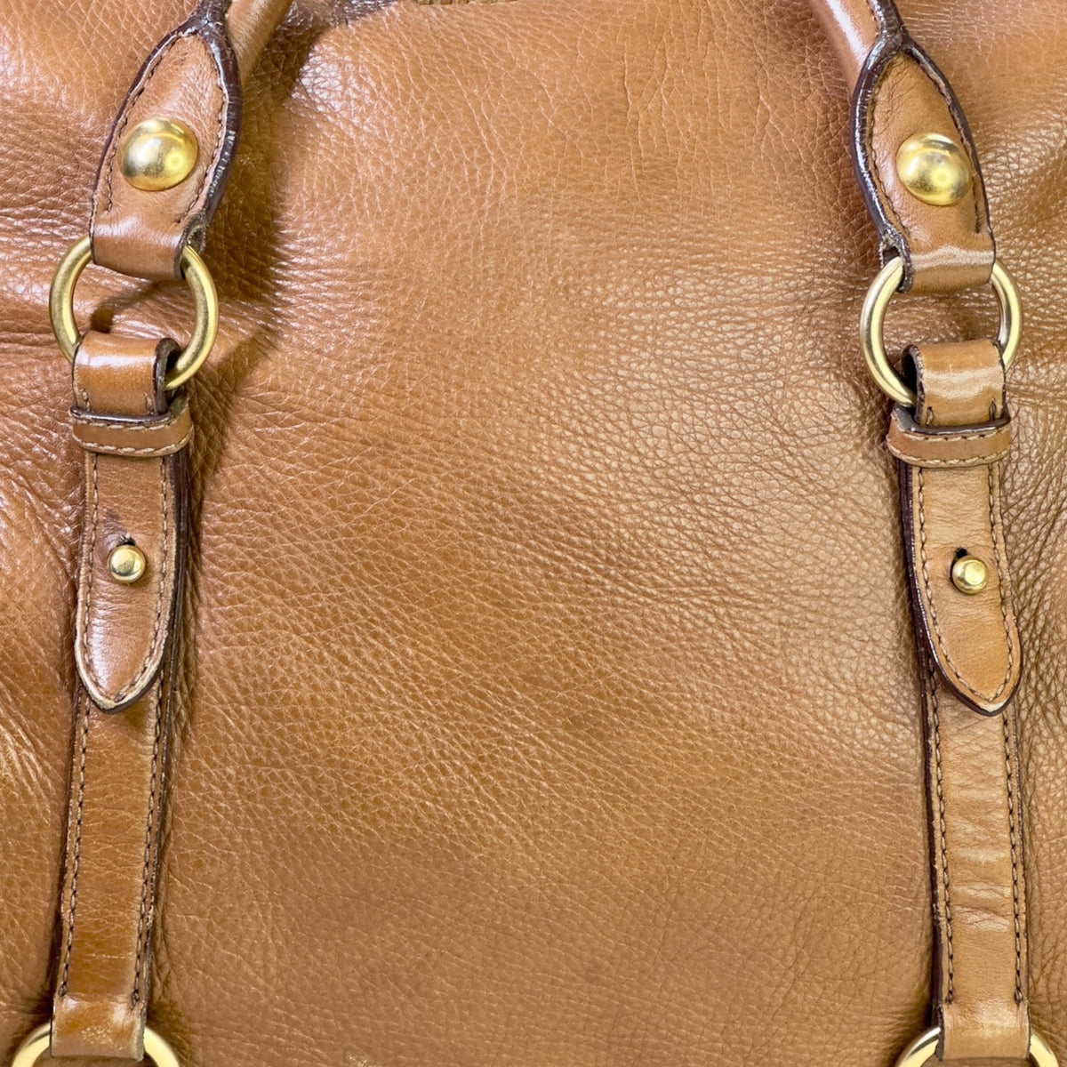 Miu Miu Vitello Lux  largen tan leather Bow Bag