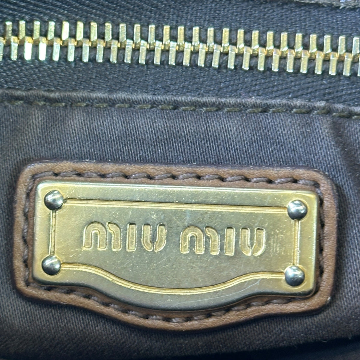 Miu Miu Vitello Lux  largen tan leather Bow Bag