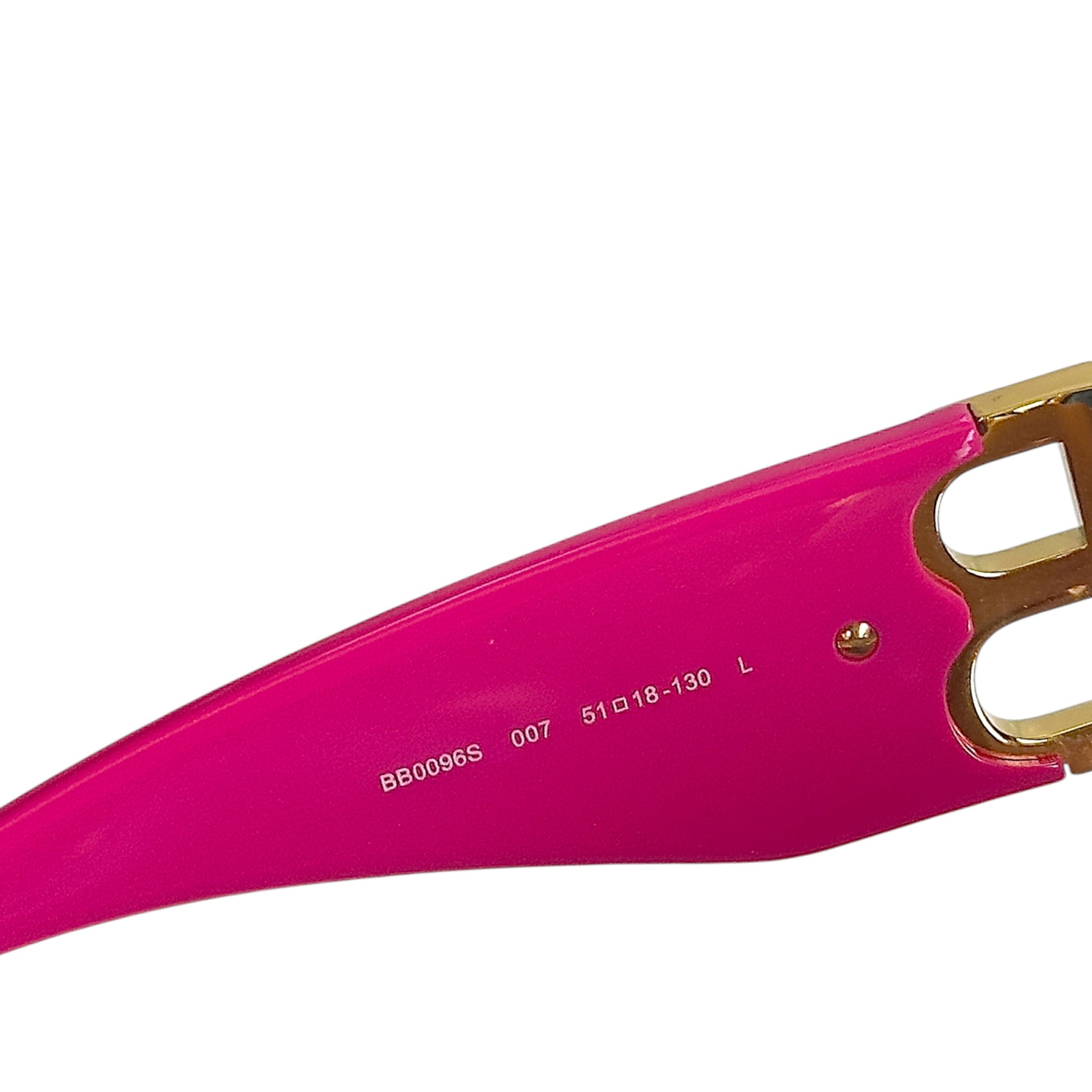 Balenciaga Neon Pink Sunglasses BB0095S