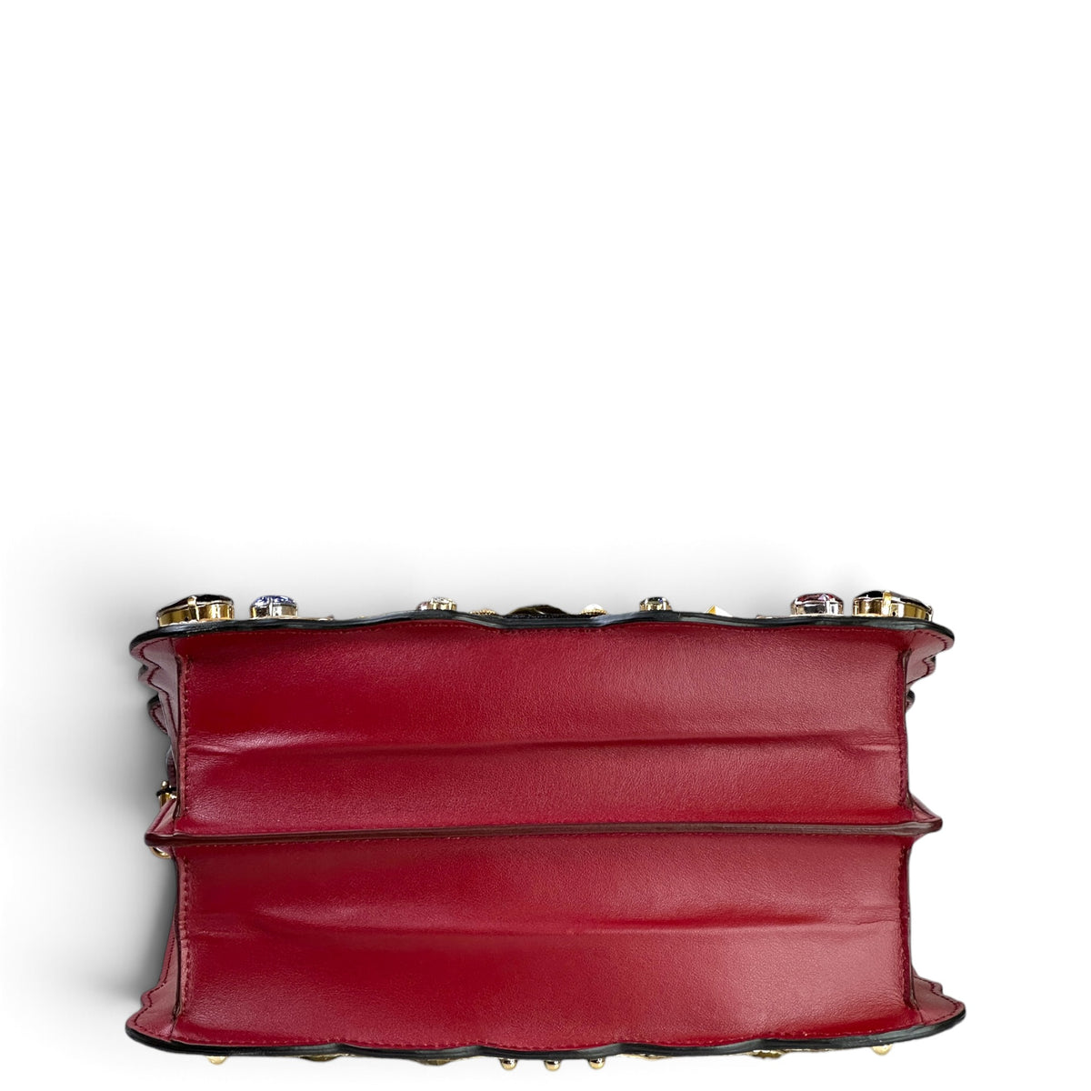 Dolce & Gabbana Lucia "Fashion Sinner" Crystal-Embellished small black leather Shoulder Bag