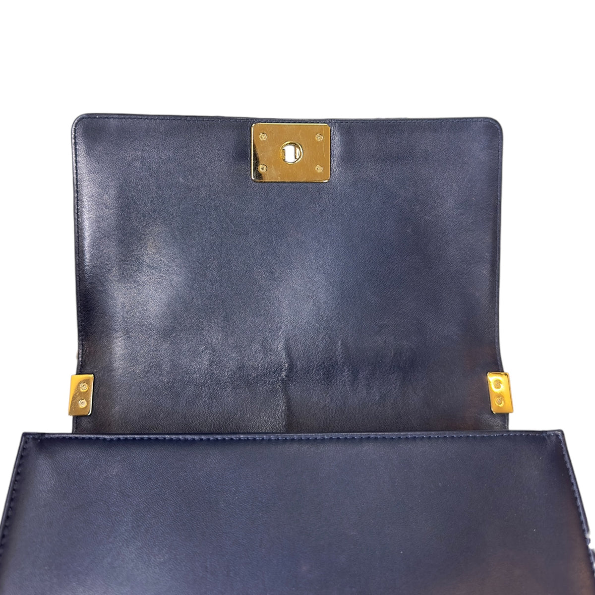 Chanel Boy medium  blue calfskin Flap Bag
