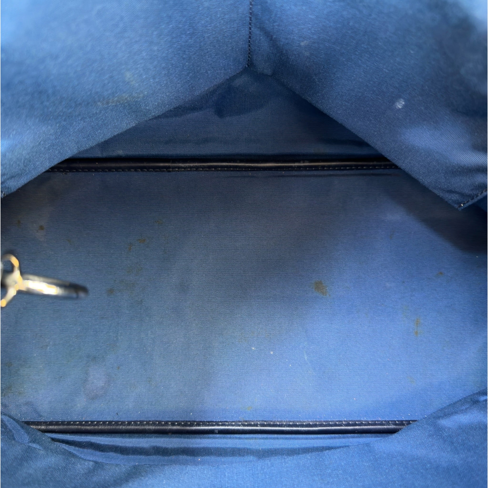 Dior Panarea Tote Navy Blue Quilted Cannage Canvas