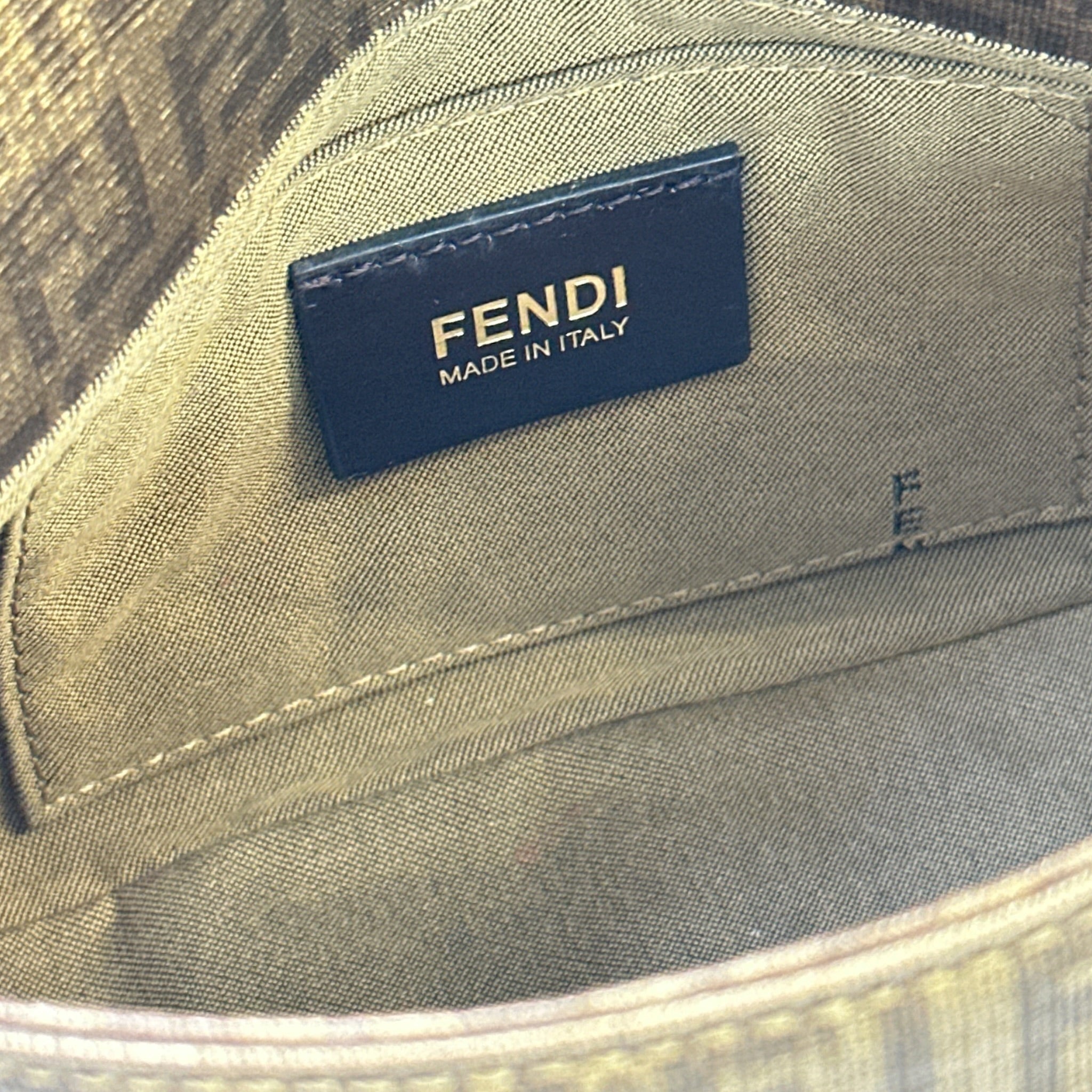 Vintage Fendi Zucchino Mama Forever Canvas Bag