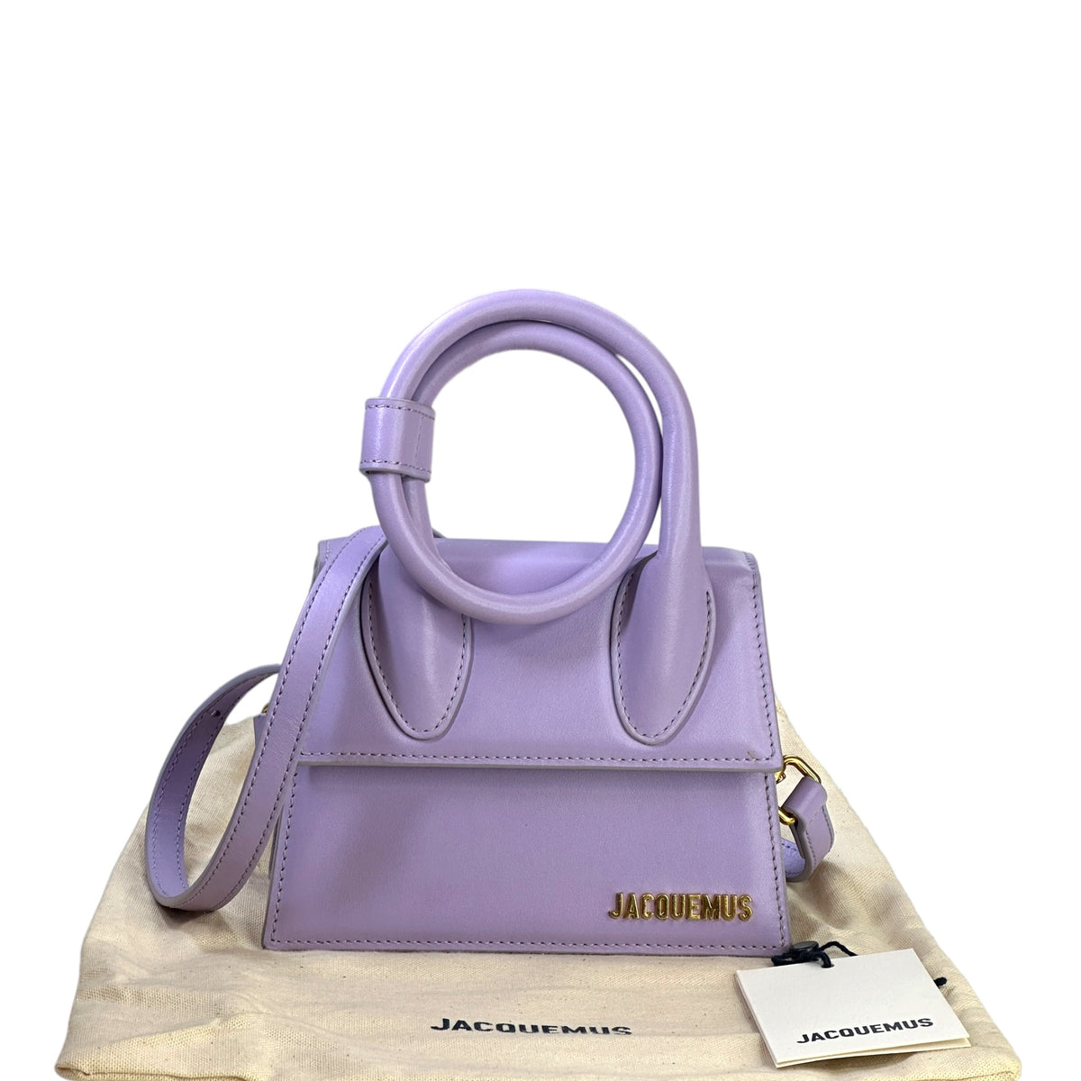 Jacquemus Le Chiquito mini lilac leather handbag