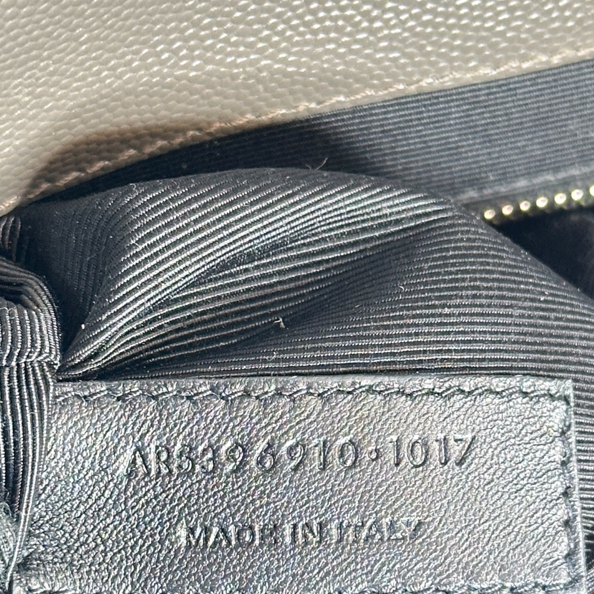 Saint Laurent Envelope Shoulder Bag Grey Quilted Grain De Poudre