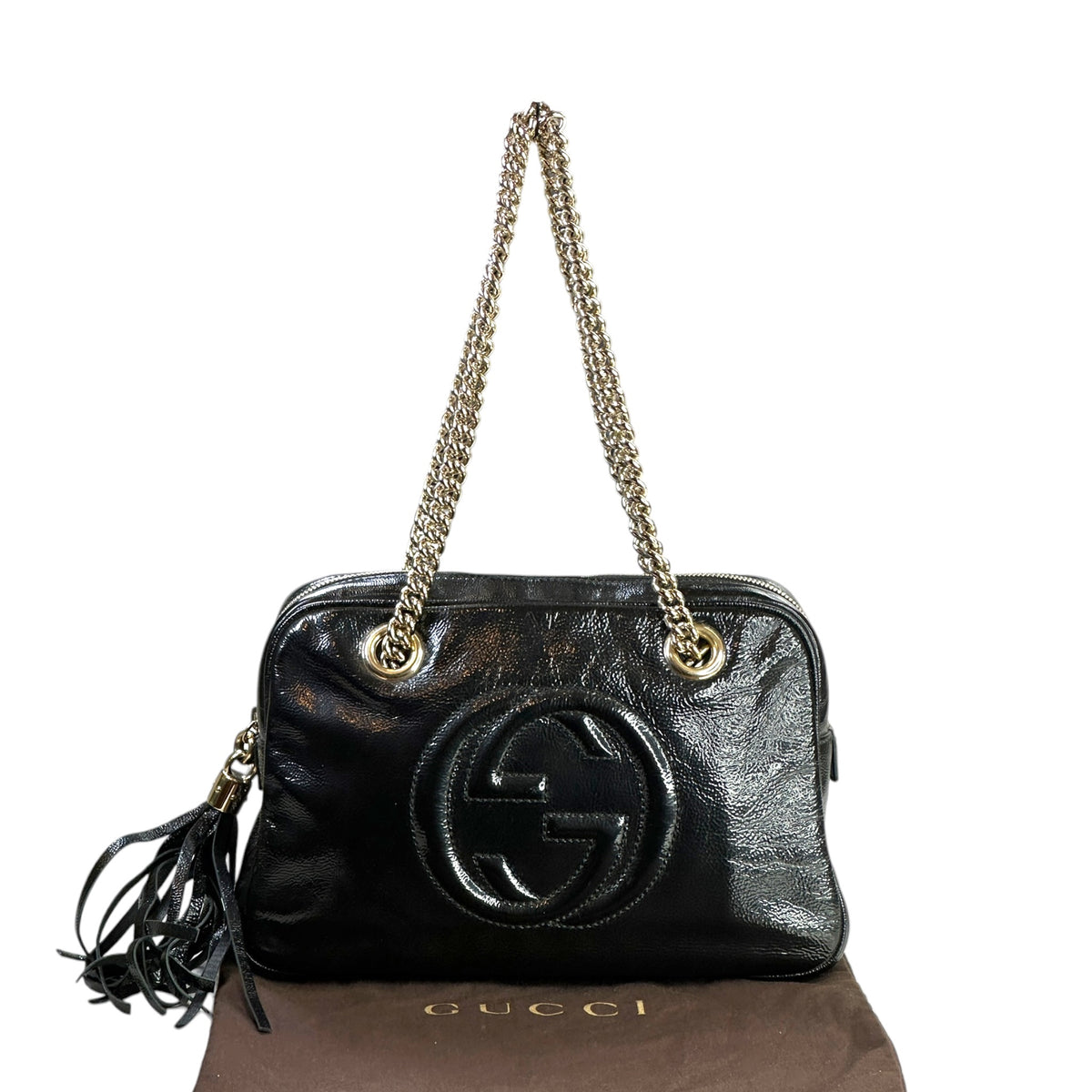 Gucci Soho Small black leather Chain Shoulder Bag