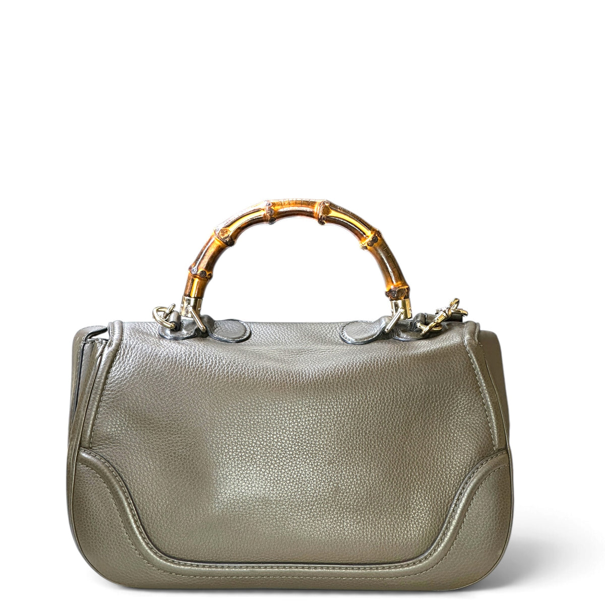 Gucci New Bamboo  small tan leather Top Handle Bag