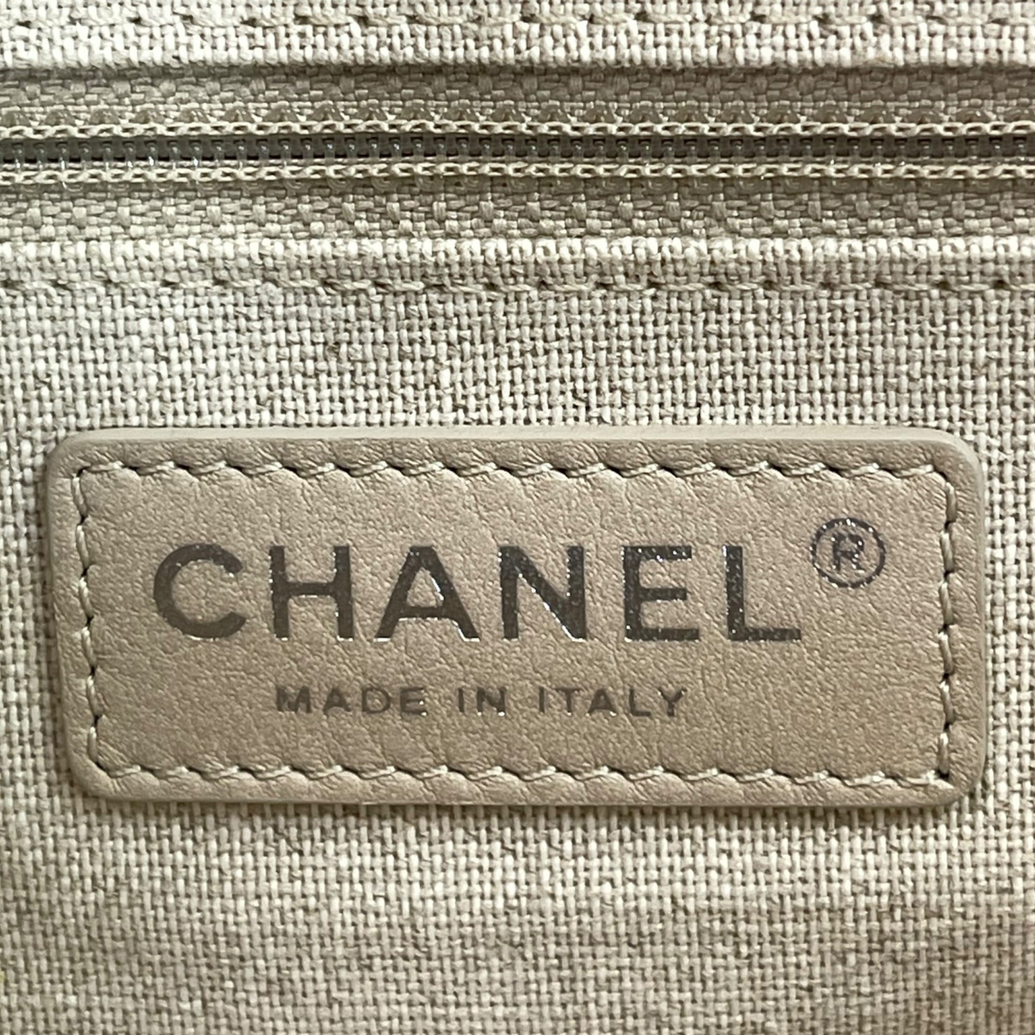 Chanel Deauville Shopper Tote Small Grey Canvas