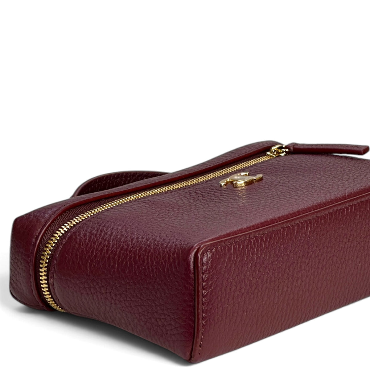 Chanel Slim Vanity maroon calfskin Case