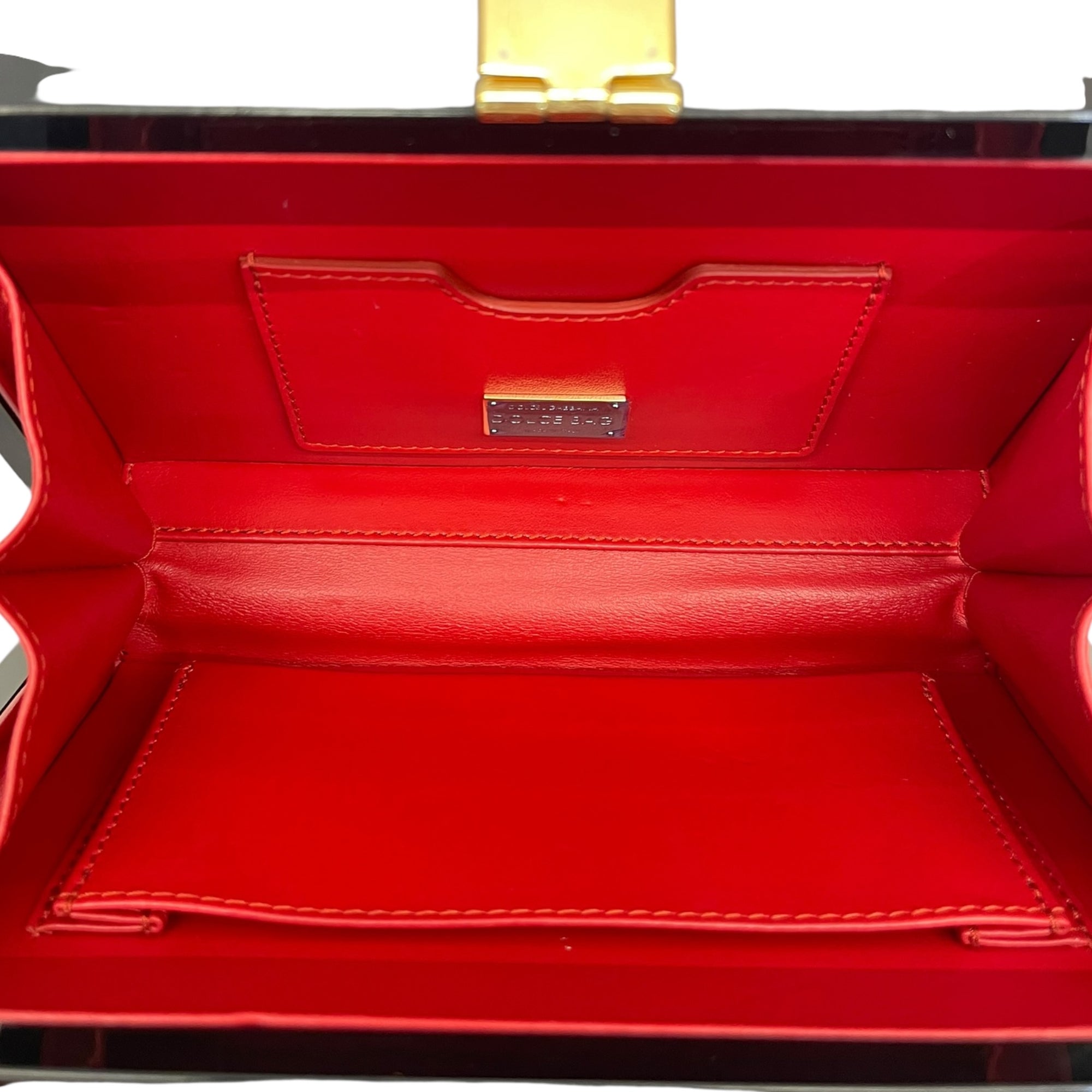 Dolce &amp; Gabbana Box Bag Mural Print Leather Strap