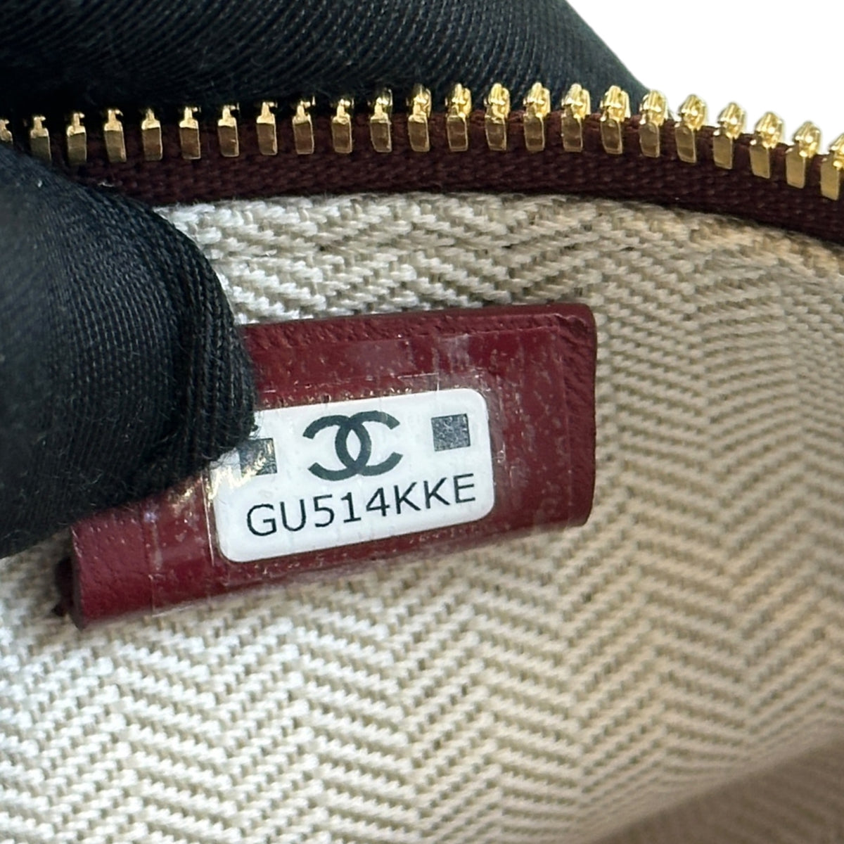 Chanel Slim Vanity maroon calfskin Case