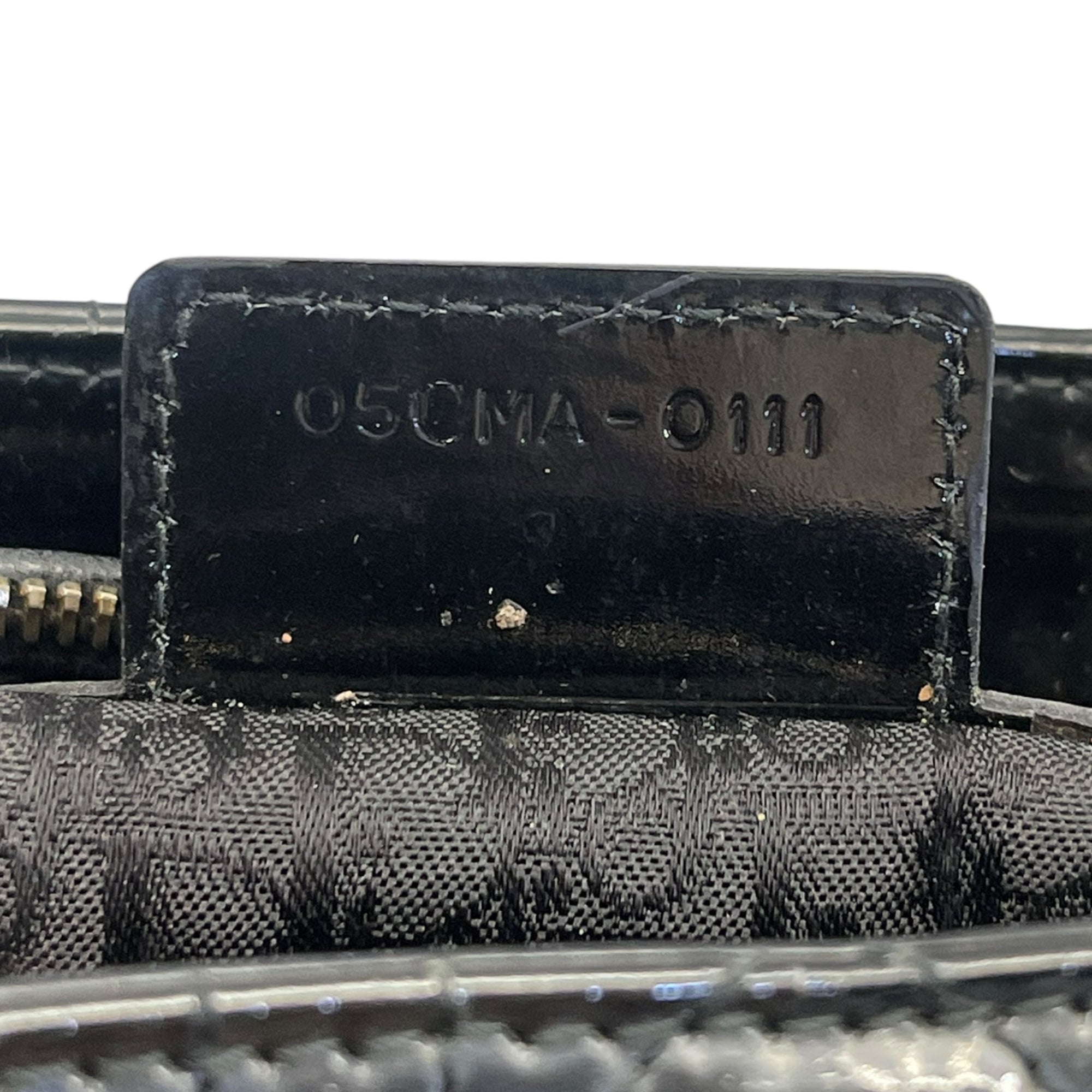 Christian Dior Lady Dior Large Black Patent Cannage