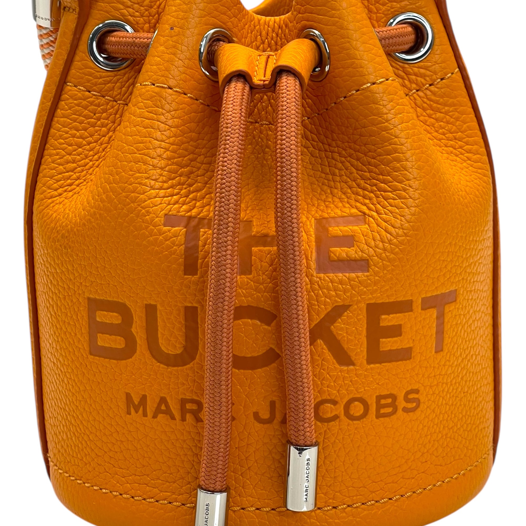 Marc Jacobs The Bucket Bag Micro Orange Leather