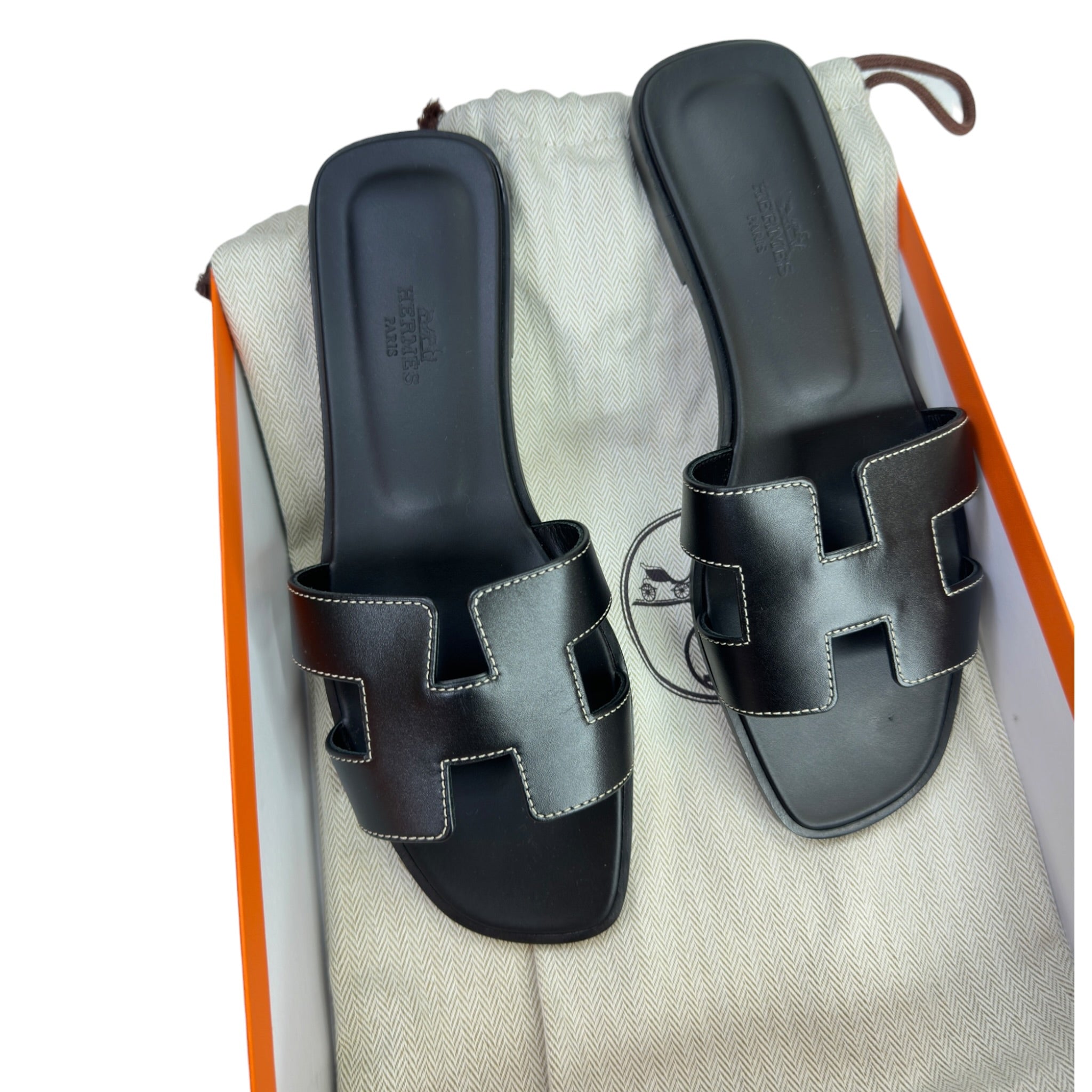 Hermes Orans Noir EU38