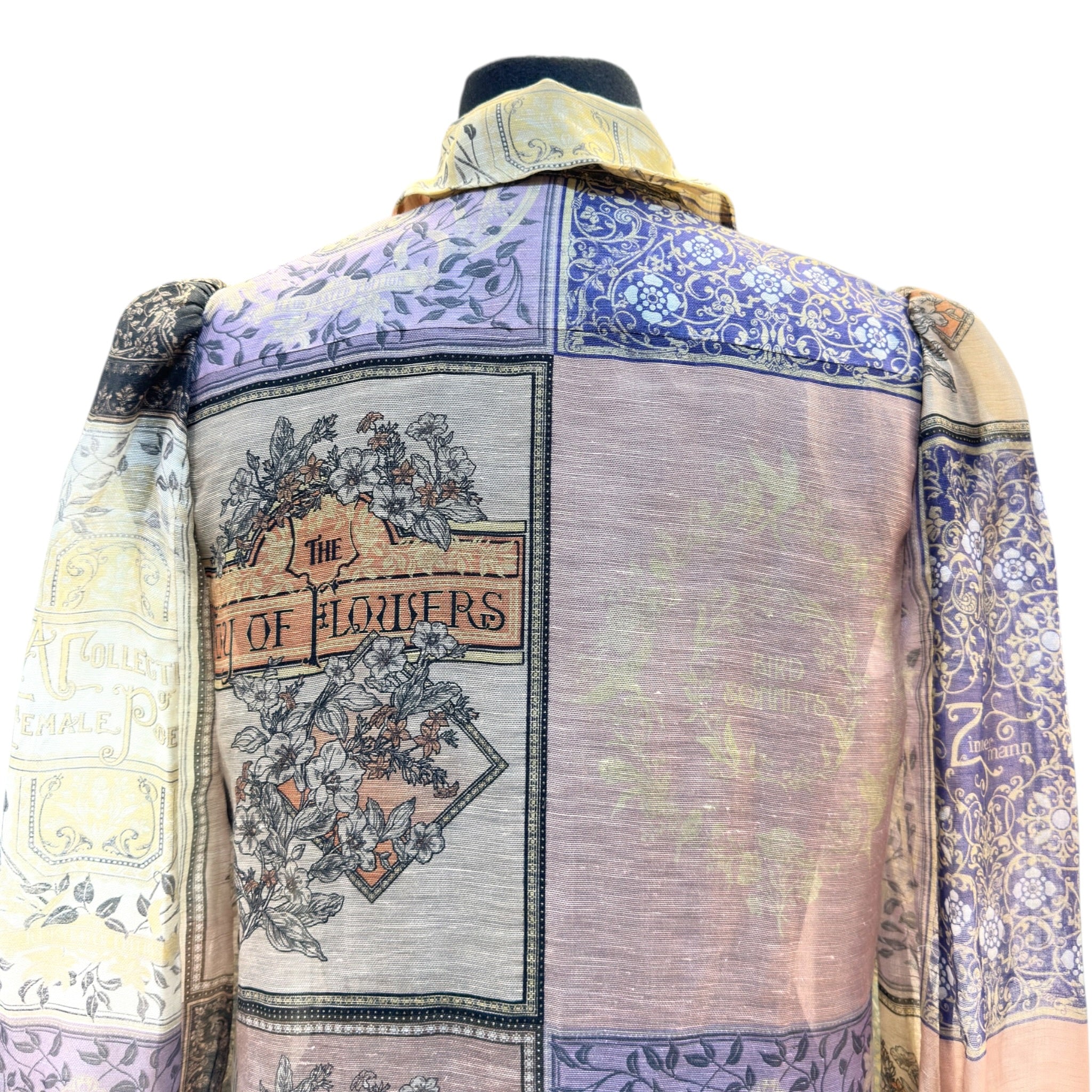 Zimmermann Lyrical Book Print Silk Blouse