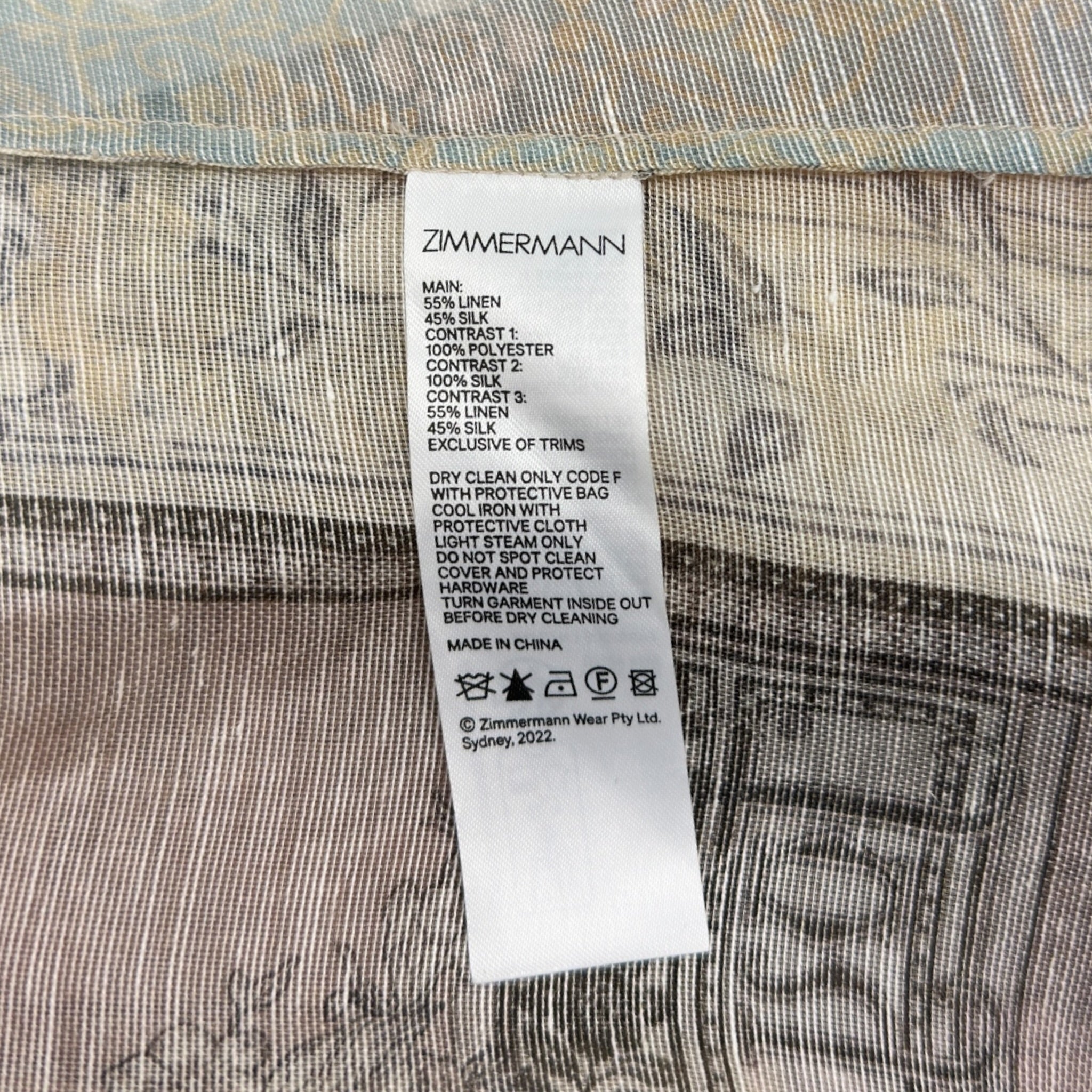 Zimmermann Lyrical Book Print Silk Blouse